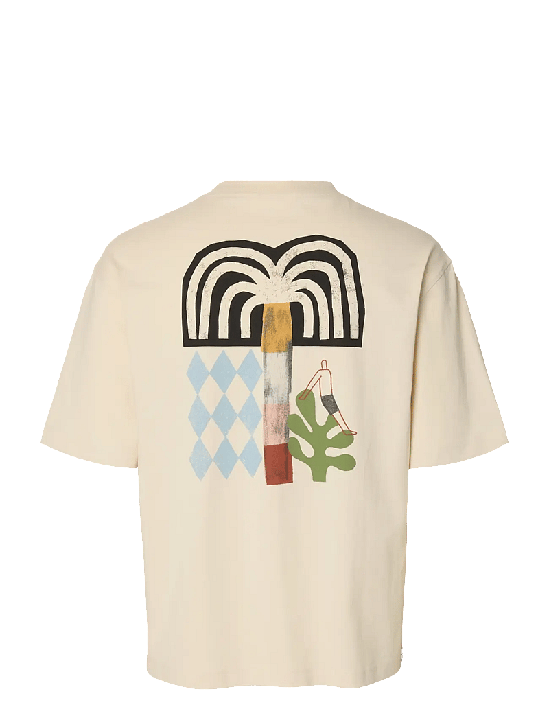 Selected - SLHRELAXNORMAN LICENSE SS TEE - kortærmede t-shirts - birch - 2