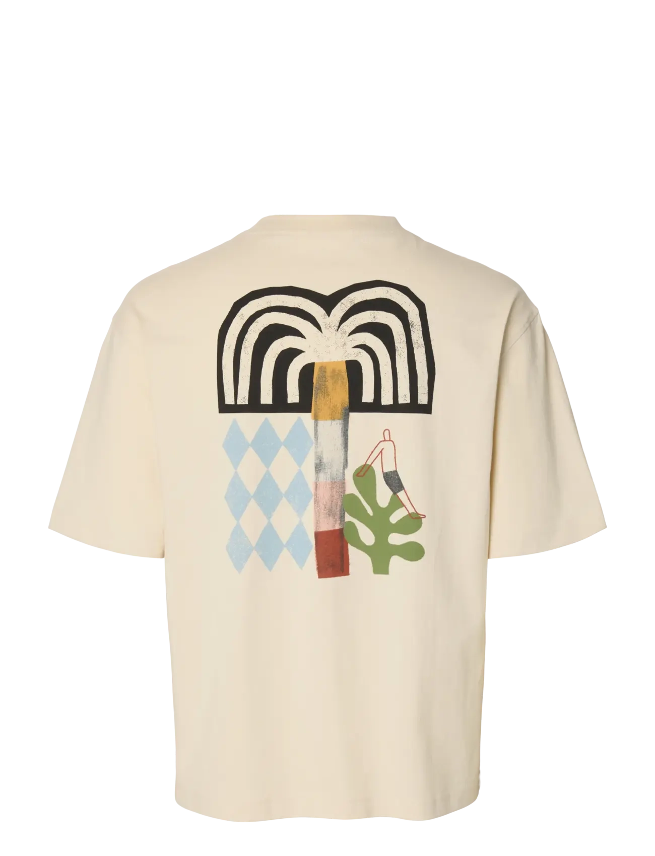 Selected - SLHRELAXNORMAN LICENSE SS TEE - lühikeste varrukatega t-särgid - birch - 2