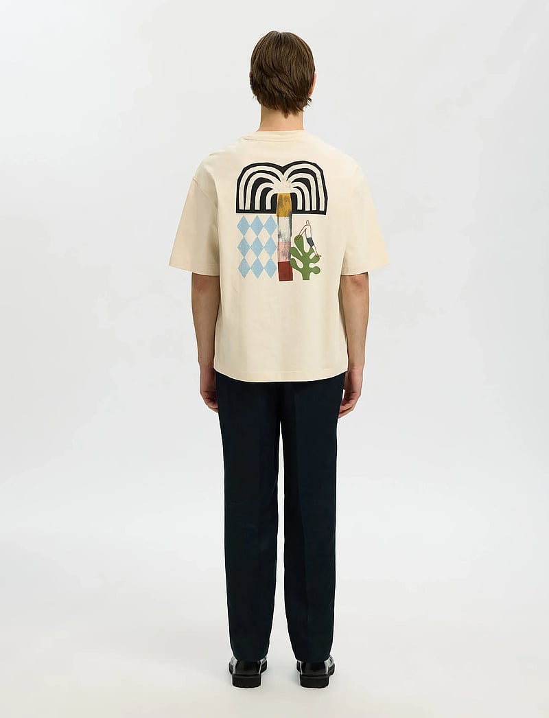 Selected - SLHRELAXNORMAN LICENSE SS TEE - kortærmede t-shirts - birch - 3