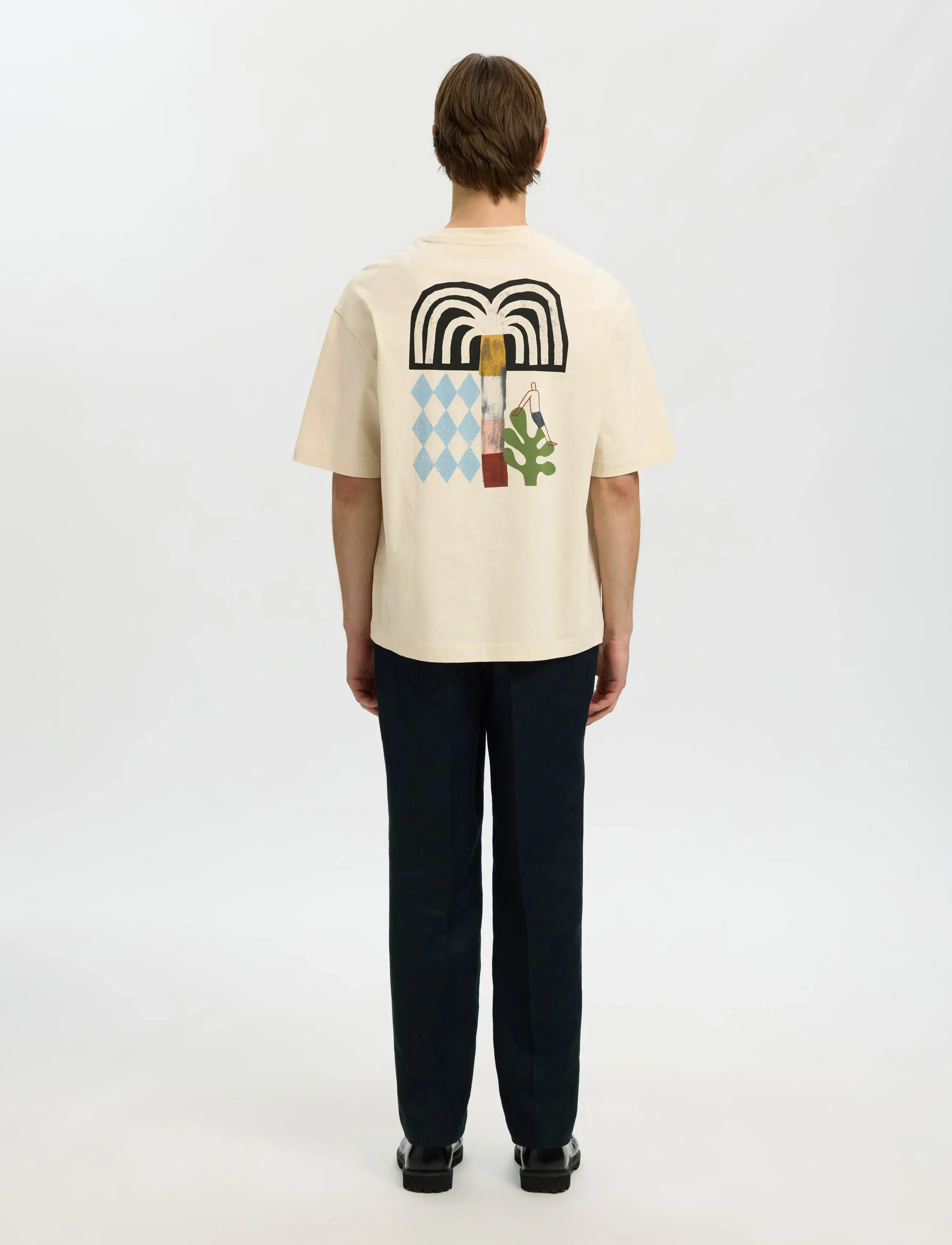 Selected - SLHRELAXNORMAN LICENSE SS TEE - lühikeste varrukatega t-särgid - birch - 3