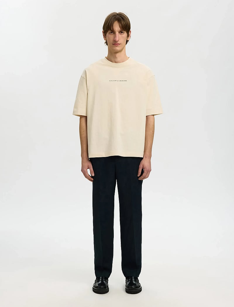 Selected - SLHRELAXNORMAN LICENSE SS TEE - kortærmede t-shirts - birch - 4