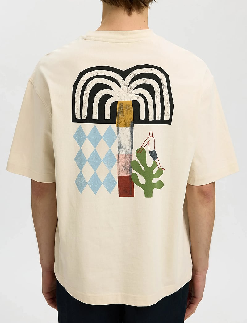 Selected - SLHRELAXNORMAN LICENSE SS TEE - kortærmede t-shirts - birch - 5