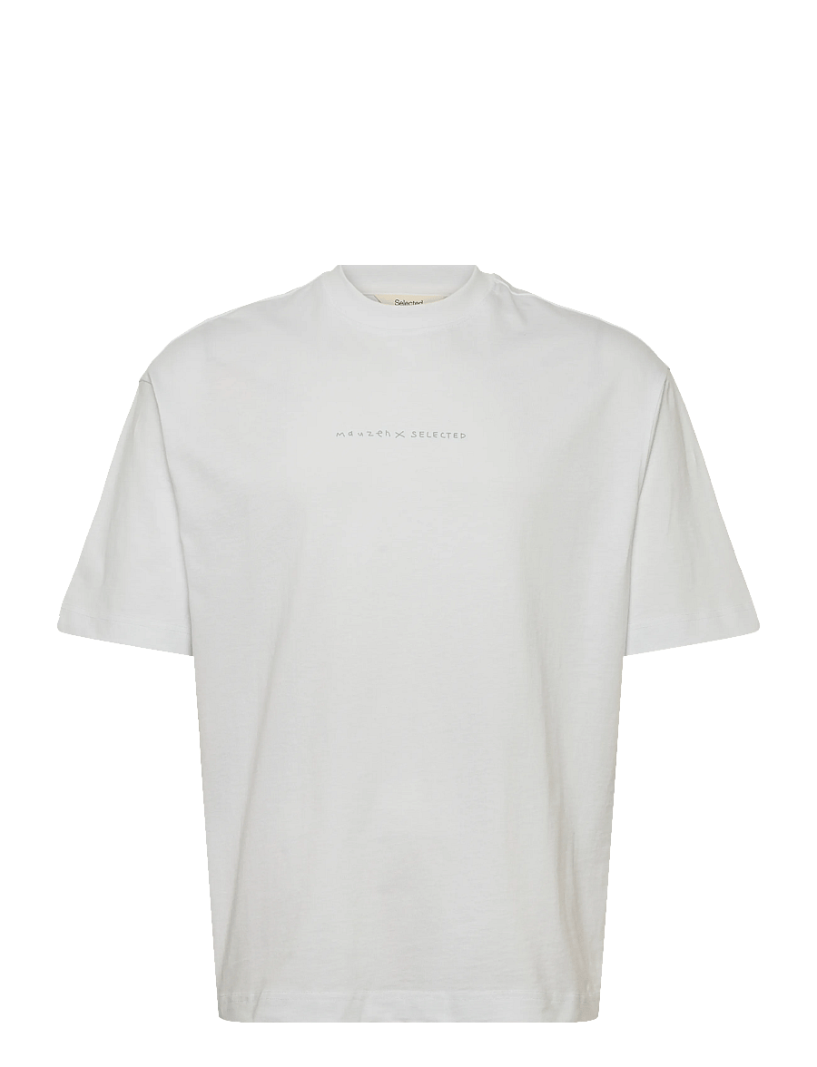 Selected - SLHRELAXNORMAN LICENSE SS TEE - kortærmede t-shirts - bright white - 0