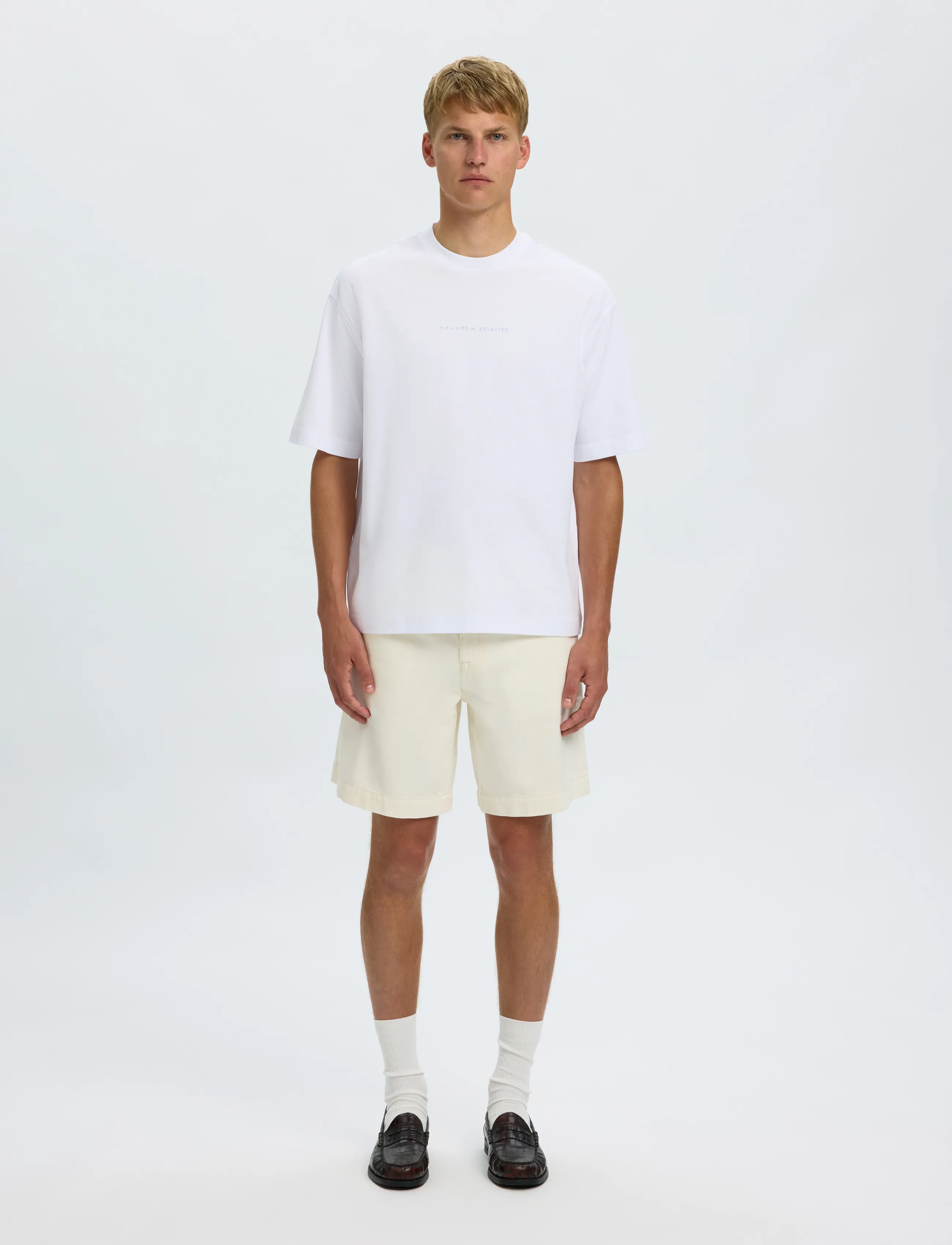 Selected - SLHRELAXNORMAN LICENSE SS TEE - short-sleeved t-shirts - bright white - 4