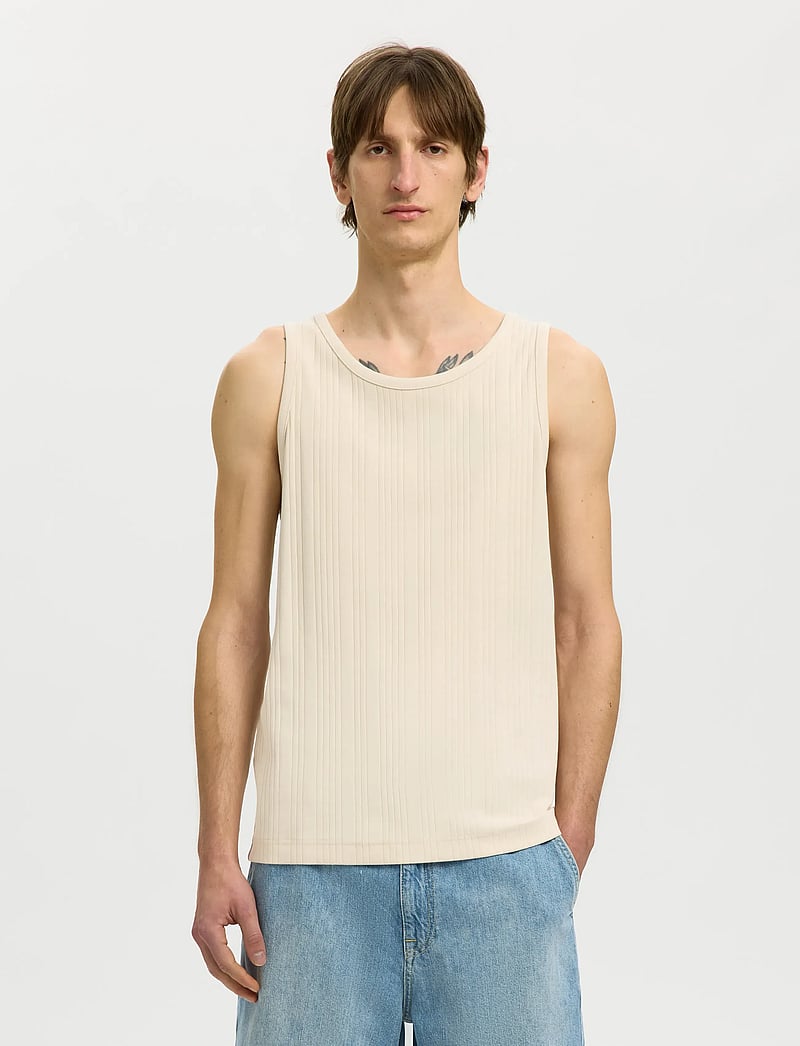Selected - SLHANDRE TANK TOP - tank tops - birch - 0