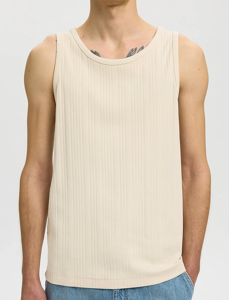 Selected - SLHANDRE TANK TOP - tank tops - birch - 4