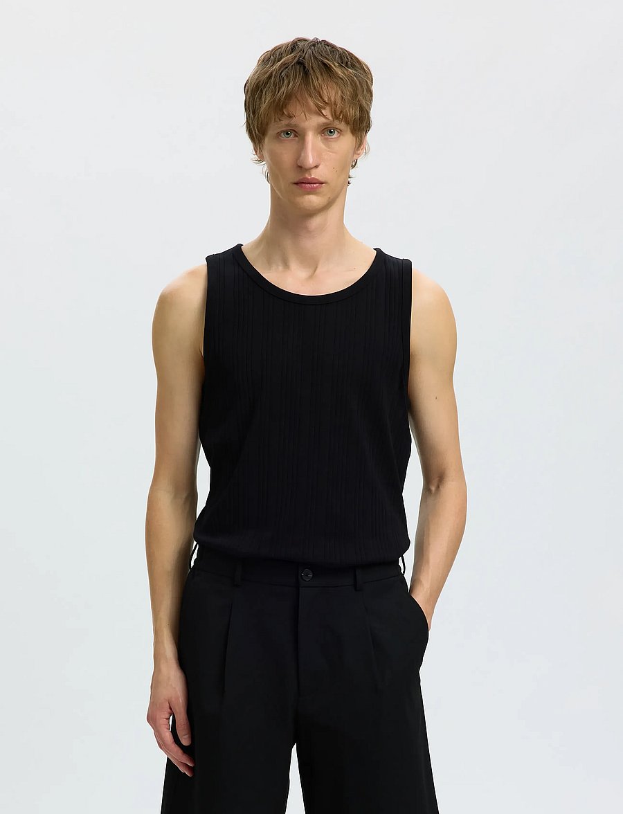 Selected - SLHANDRE TANK TOP - tank tops - black - 0