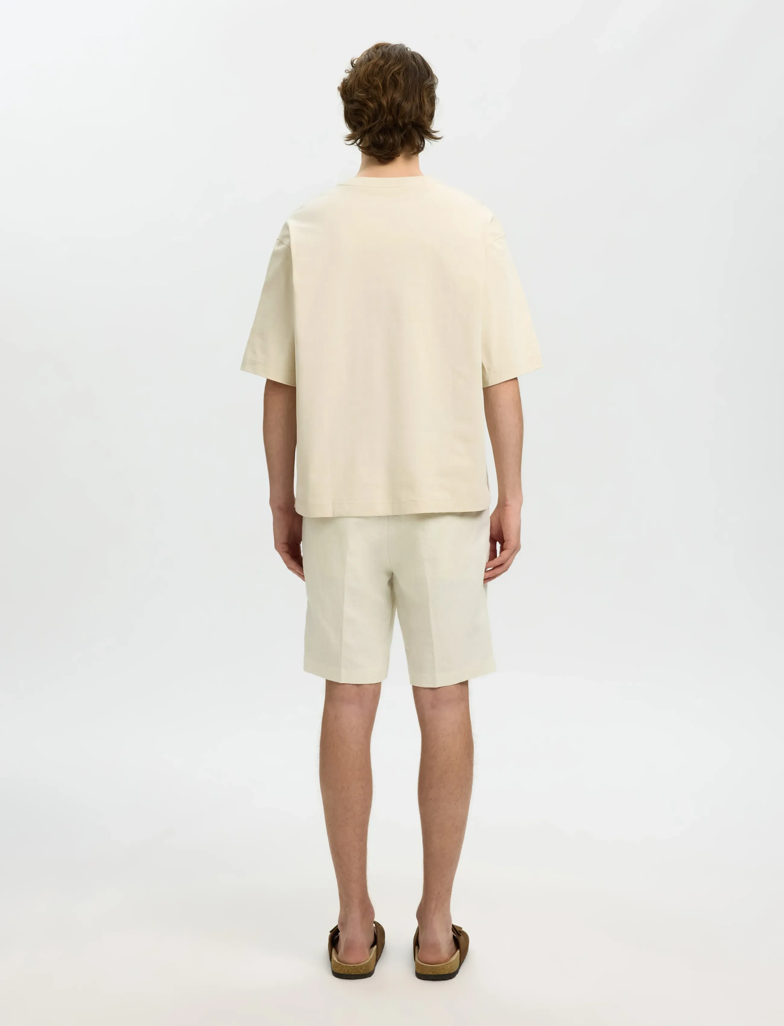Selected - SLHBOXYNORMAN GRAPHIC SS O-NECK TEE - kortærmede t-shirts - birch - 2