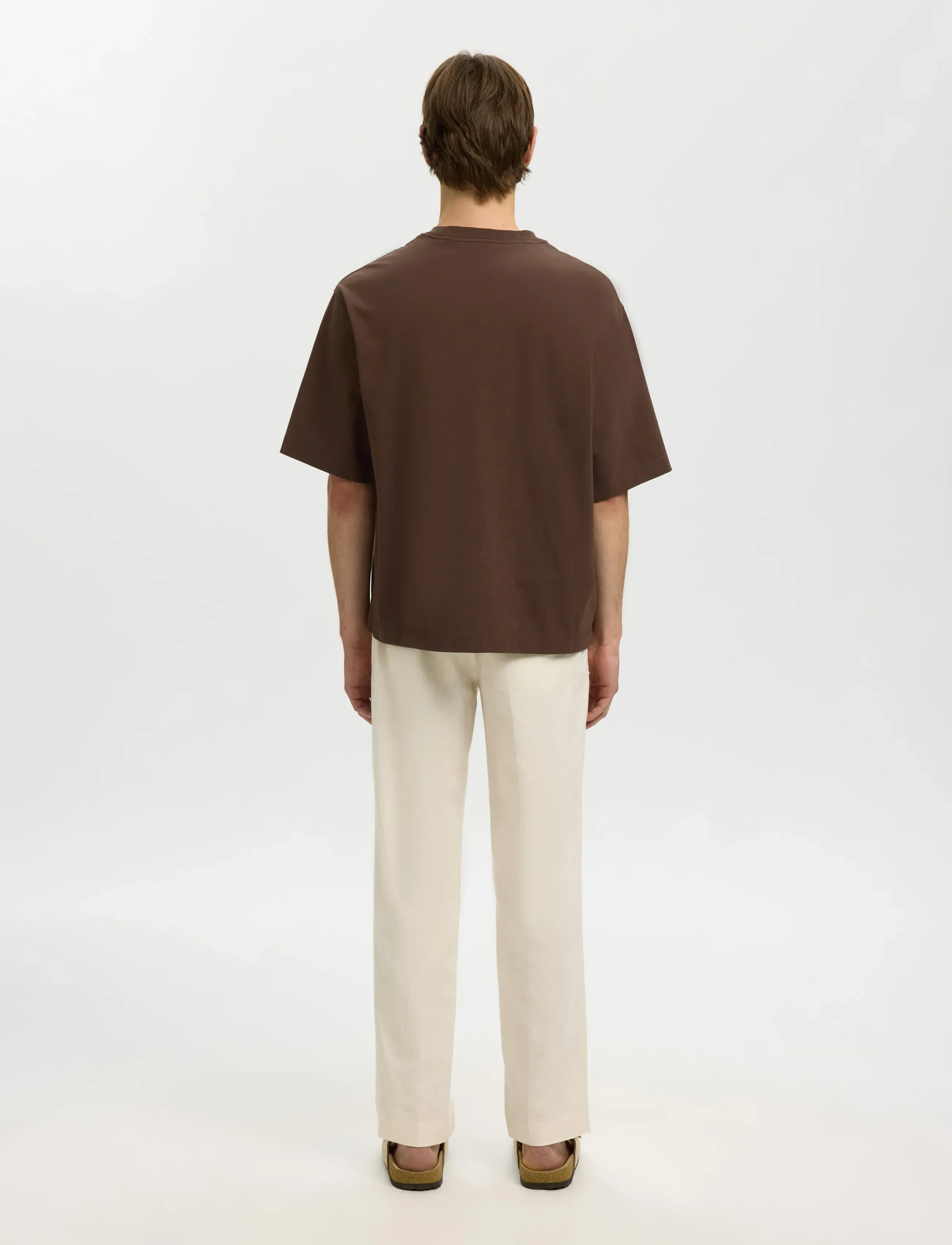 Selected - SLHBOXYNORMAN GRAPHIC SS O-NECK TEE - kortærmede t-shirts - bracken - 2