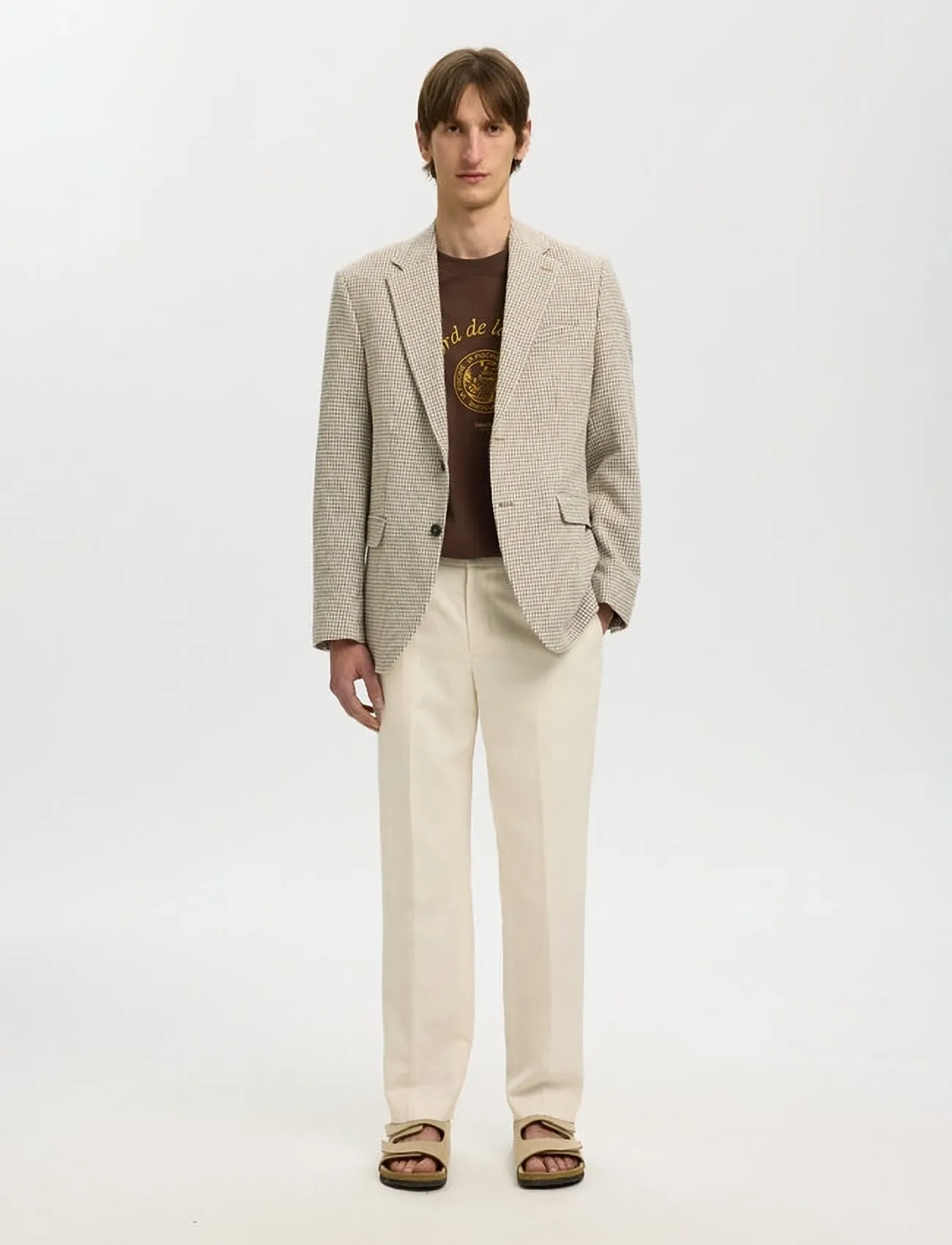 Selected - SLHBOXYNORMAN GRAPHIC SS O-NECK TEE - kortærmede t-shirts - bracken - 5