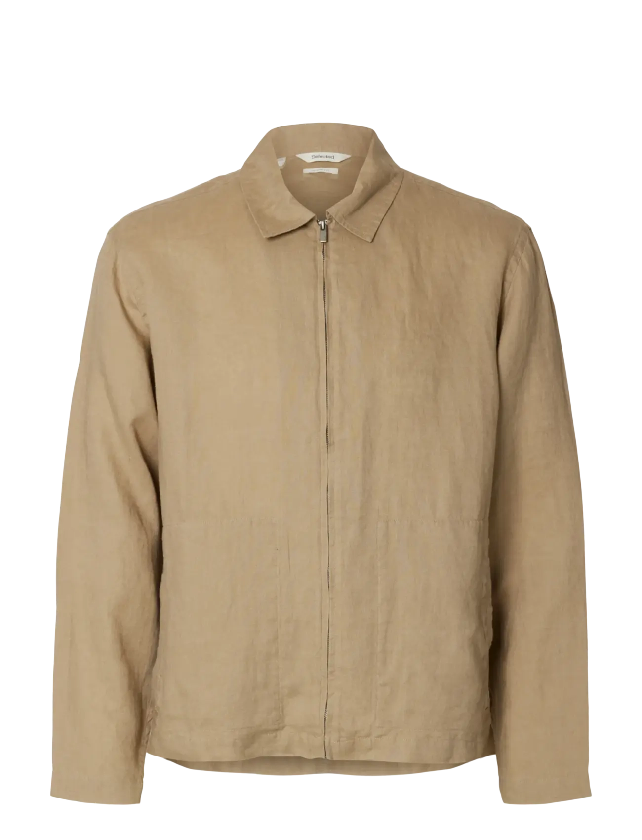 Selected SLHREGJEREMY LINEN ZIP OVERSHIRT - Selected - SAVANNAH TAN / beige