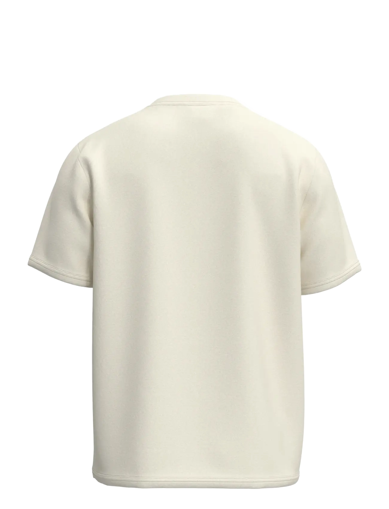 Selected - SLHREG-SALZ EMB  SS O-NECK TEE - egret - 1