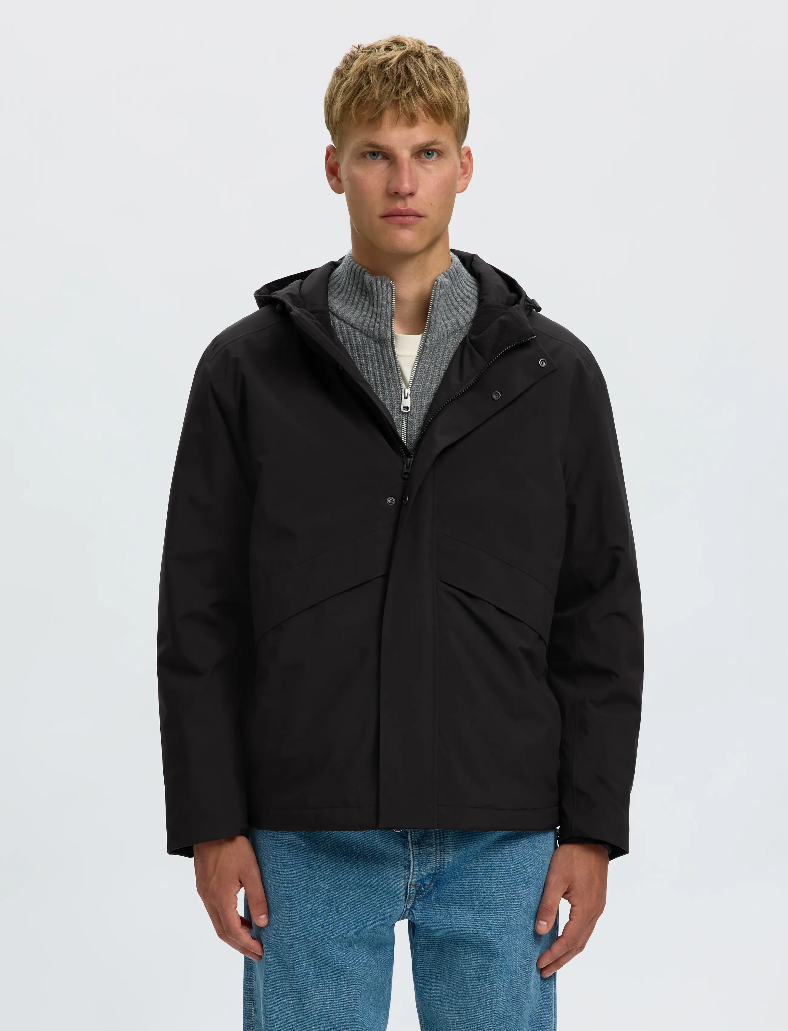 Selected SLMFOREST URBAN TECH JACKET NOOS - Sulejoped - BLACK / black