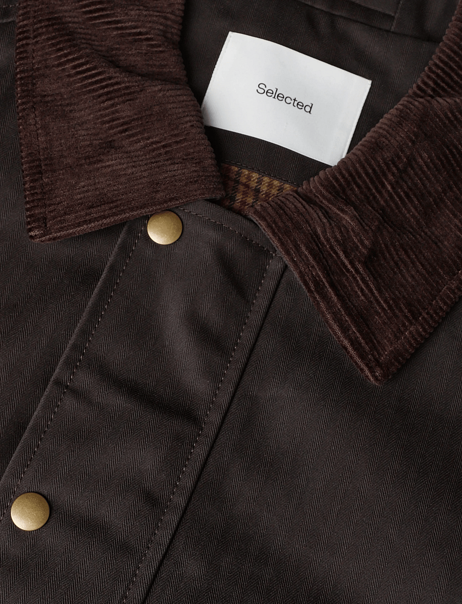 Selected - SLMMONTANA WAXED COTTON JKT #S - höstjackor - delicioso - 2