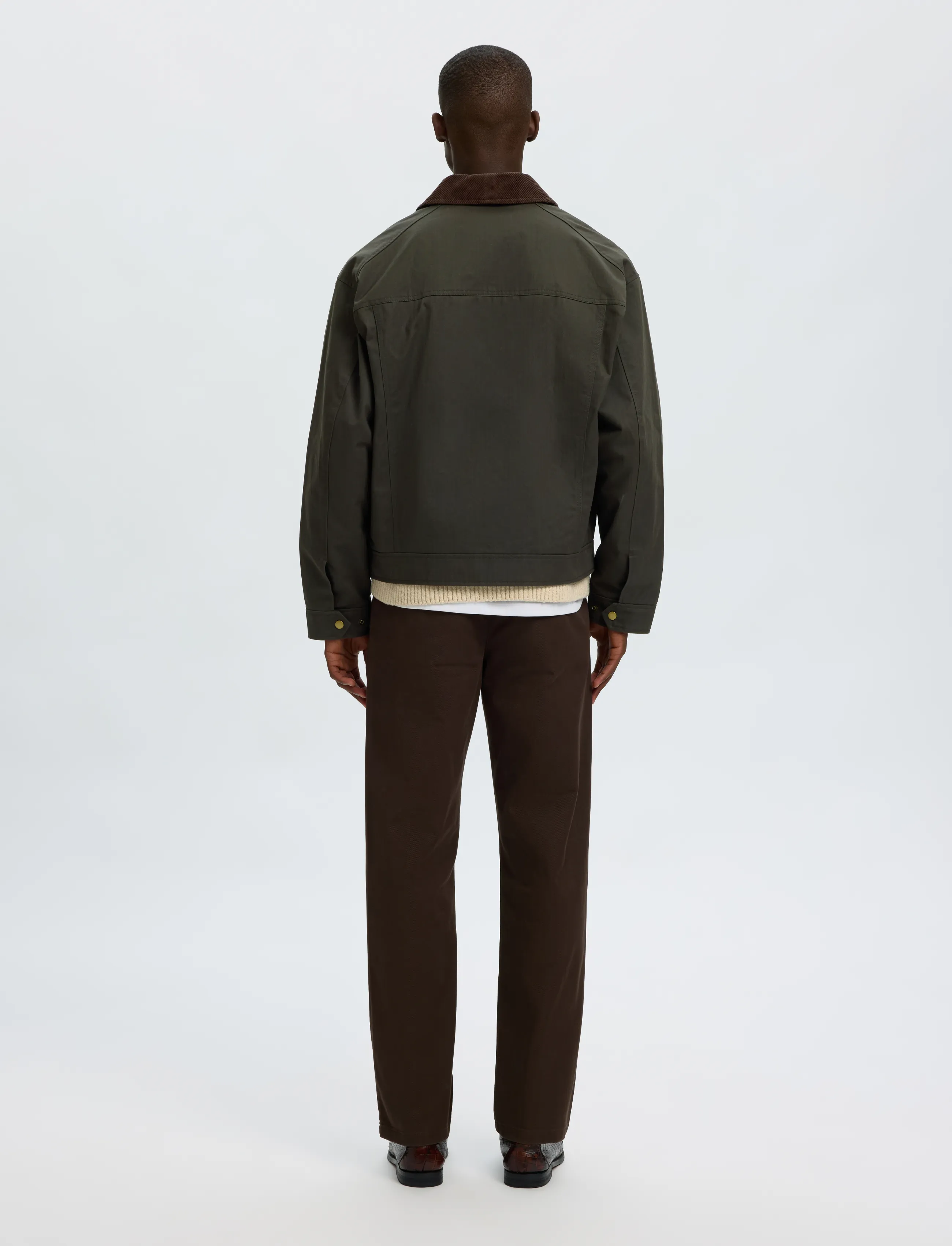 Selected - SLMMONTANA WAXED COTTON JKT #S - spring jackets - peat - 2
