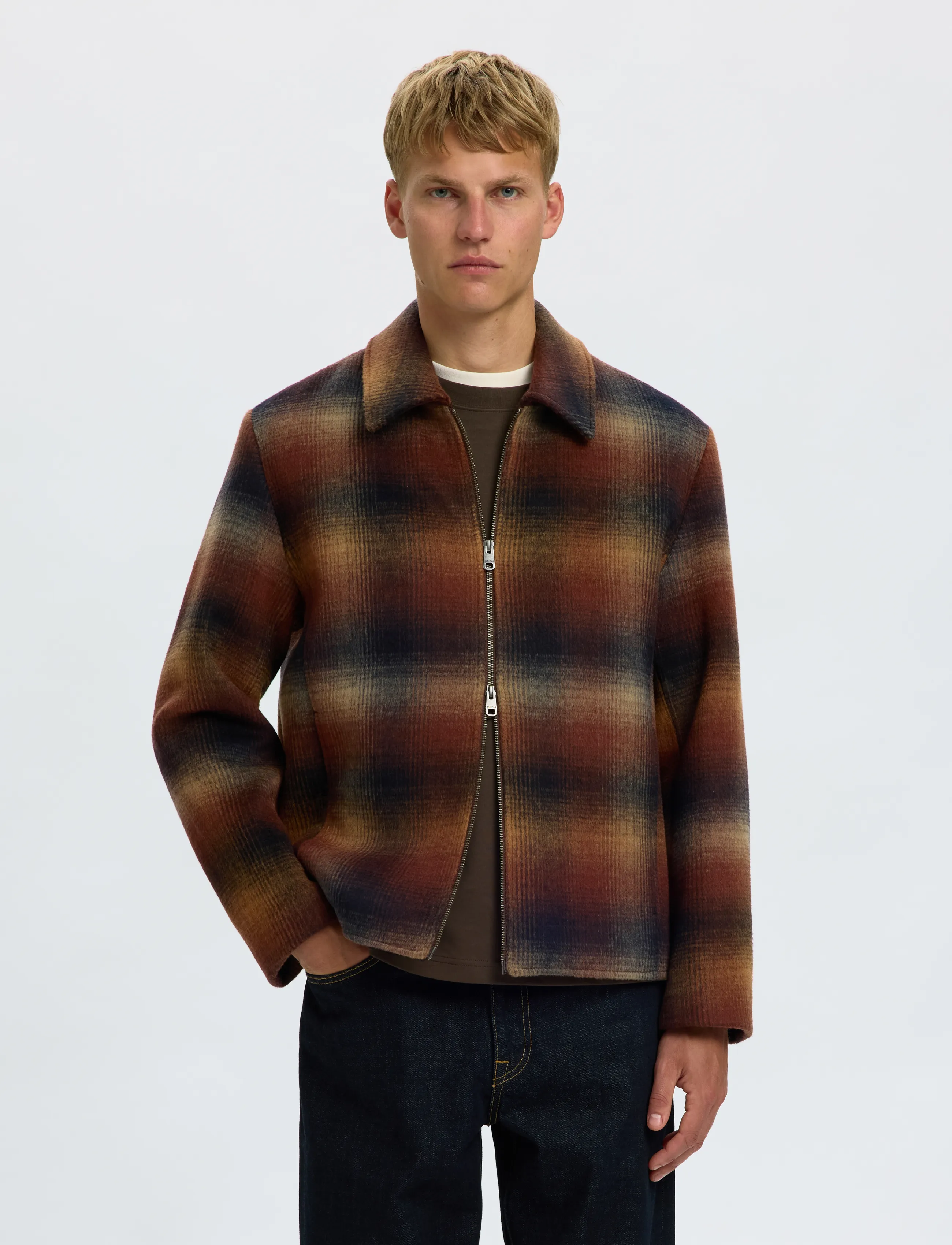 Selected SLMLAUGHLIN WOOL BLEND JKT #S - Jackets - MONKS ROBE / brown