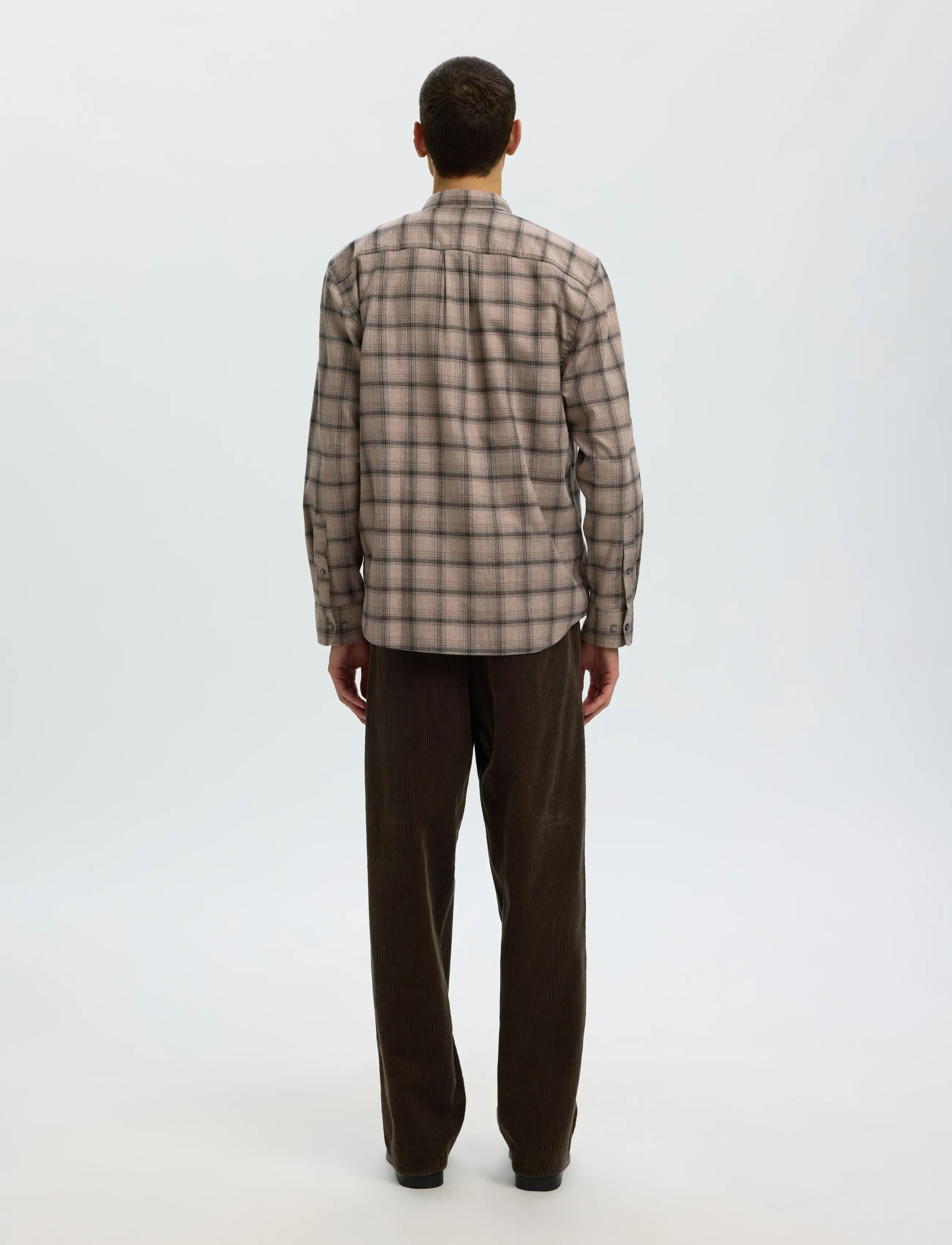 Selected - SLMREGCOLE JAY MELANGE LS SHIRT NOOS - cornstalk - 2