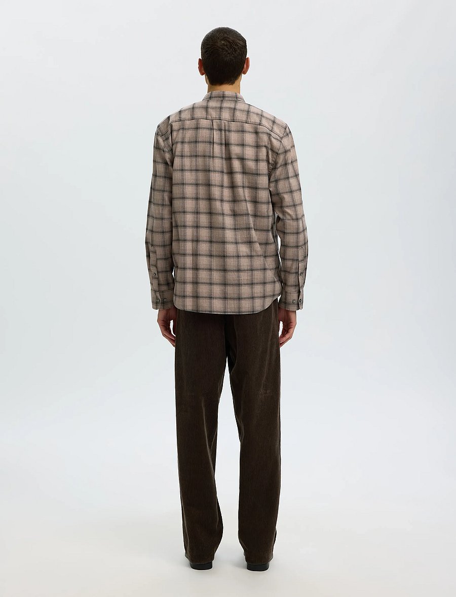 Selected - SLMREGCOLE JAY MELANGE LS SHIRT NOOS - cornstalk - 2