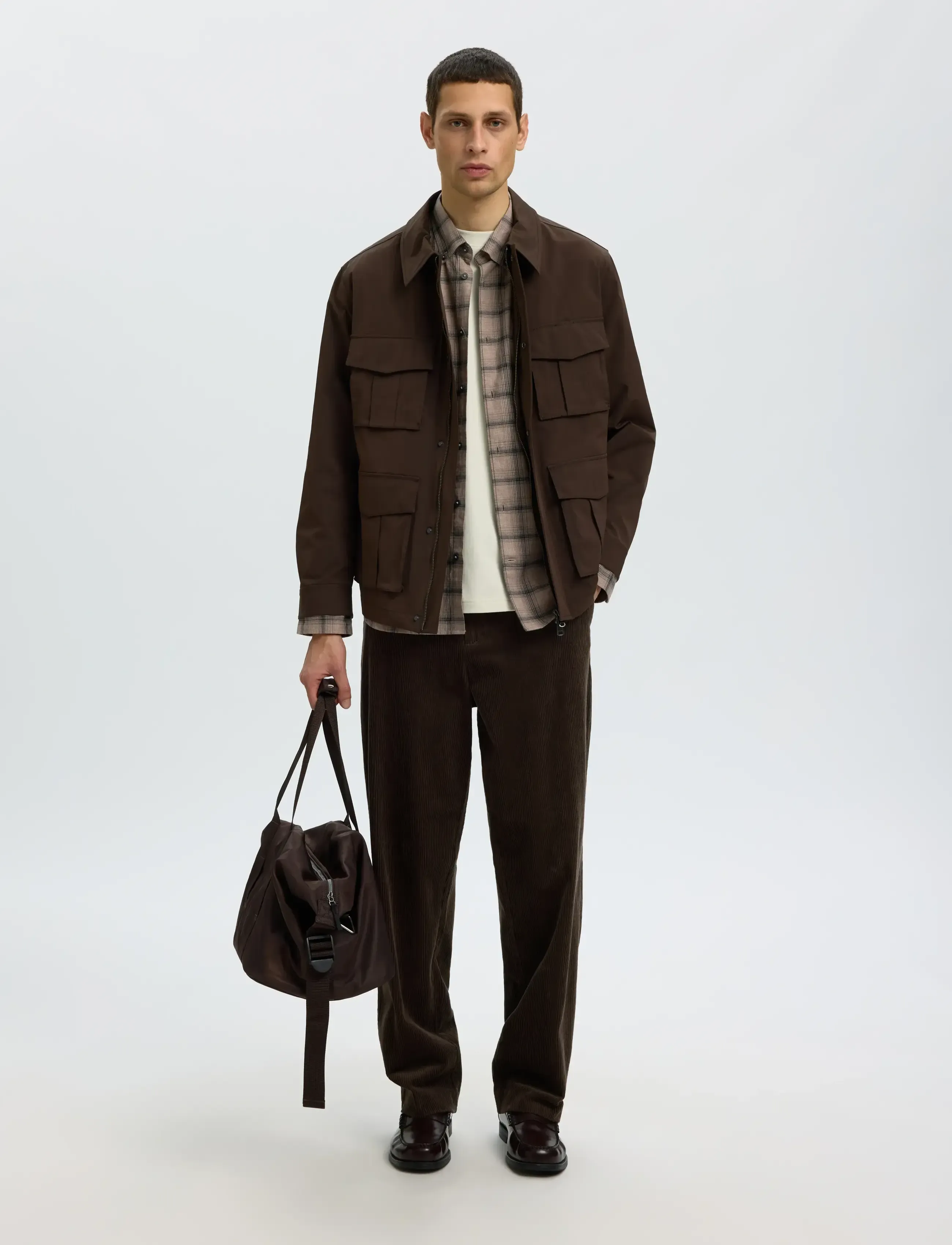Selected - SLMREGCOLE JAY MELANGE LS SHIRT NOOS - cornstalk - 5