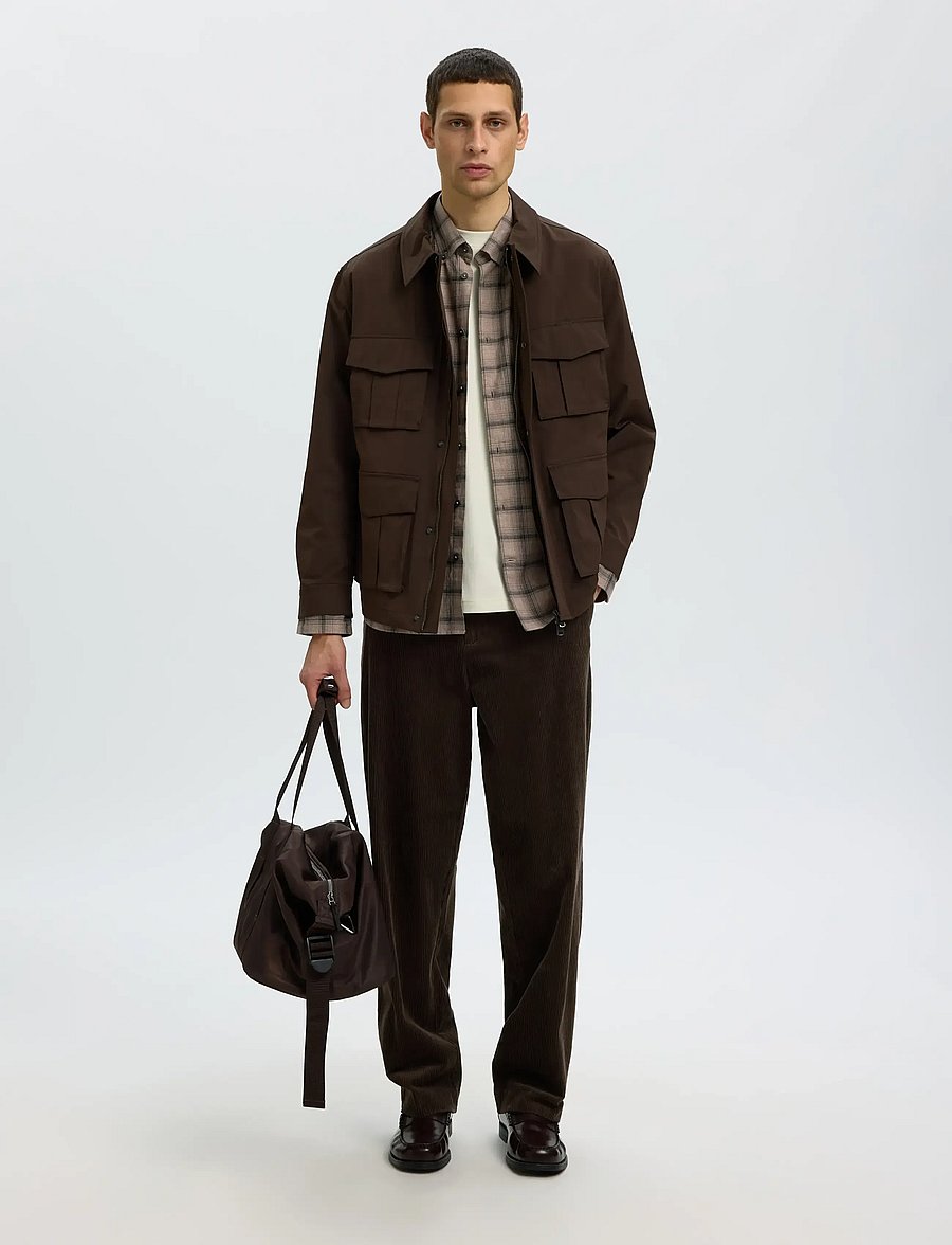 Selected - SLMREGCOLE JAY MELANGE LS SHIRT NOOS - cornstalk - 5