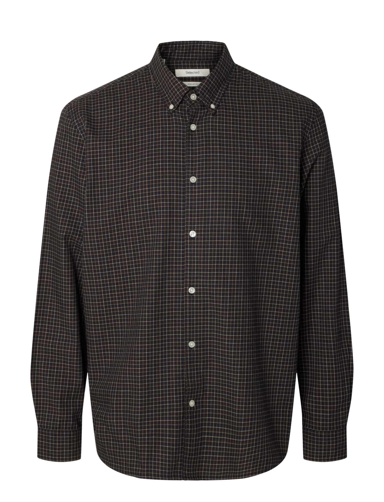 Selected - SLMREGCOLE JAY MELANGE LS SHIRT NOOS - mustriga särgid - dark sapphire - 1