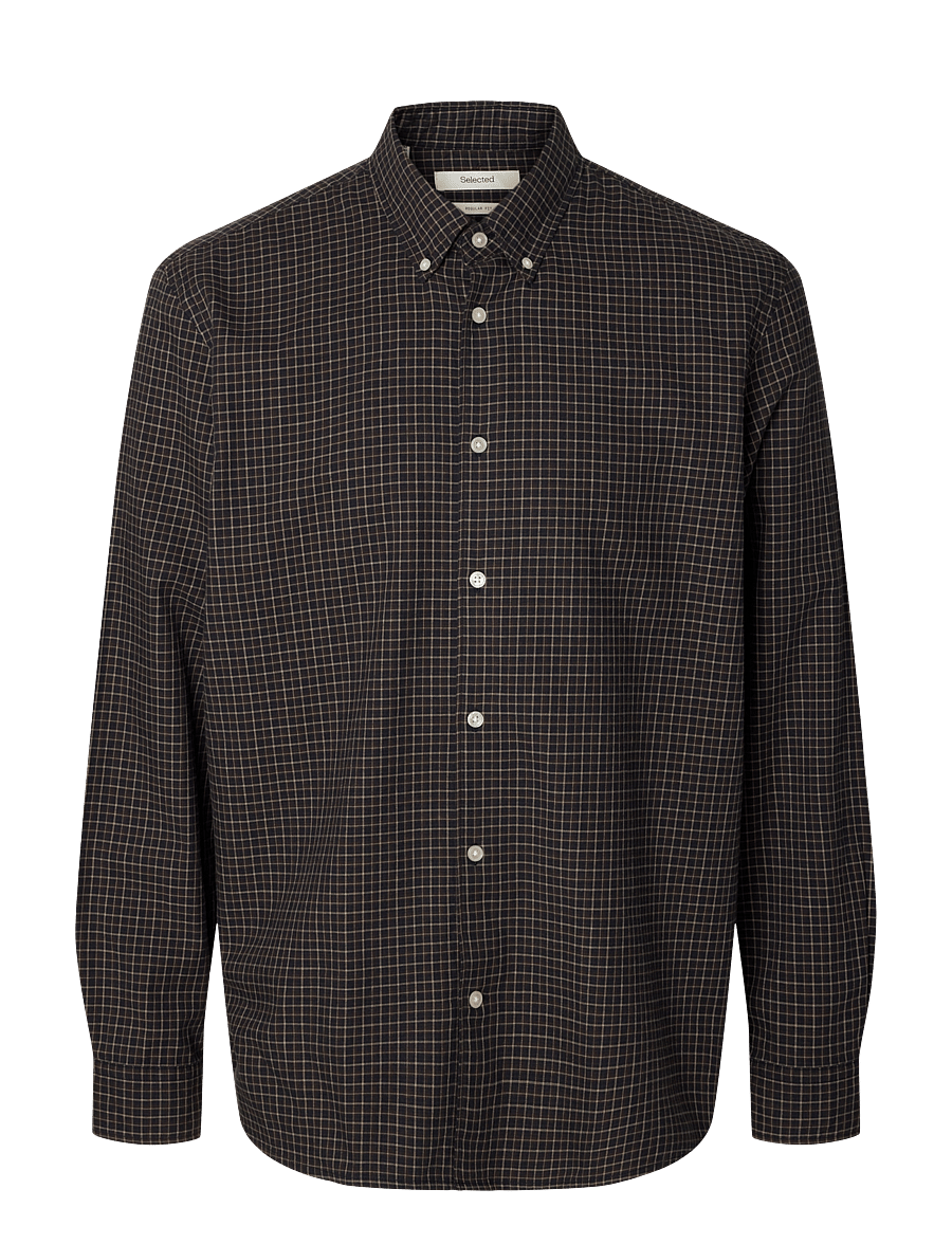 Selected - SLMREGCOLE JAY MELANGE LS SHIRT NOOS - mustriga särgid - dark sapphire - 1