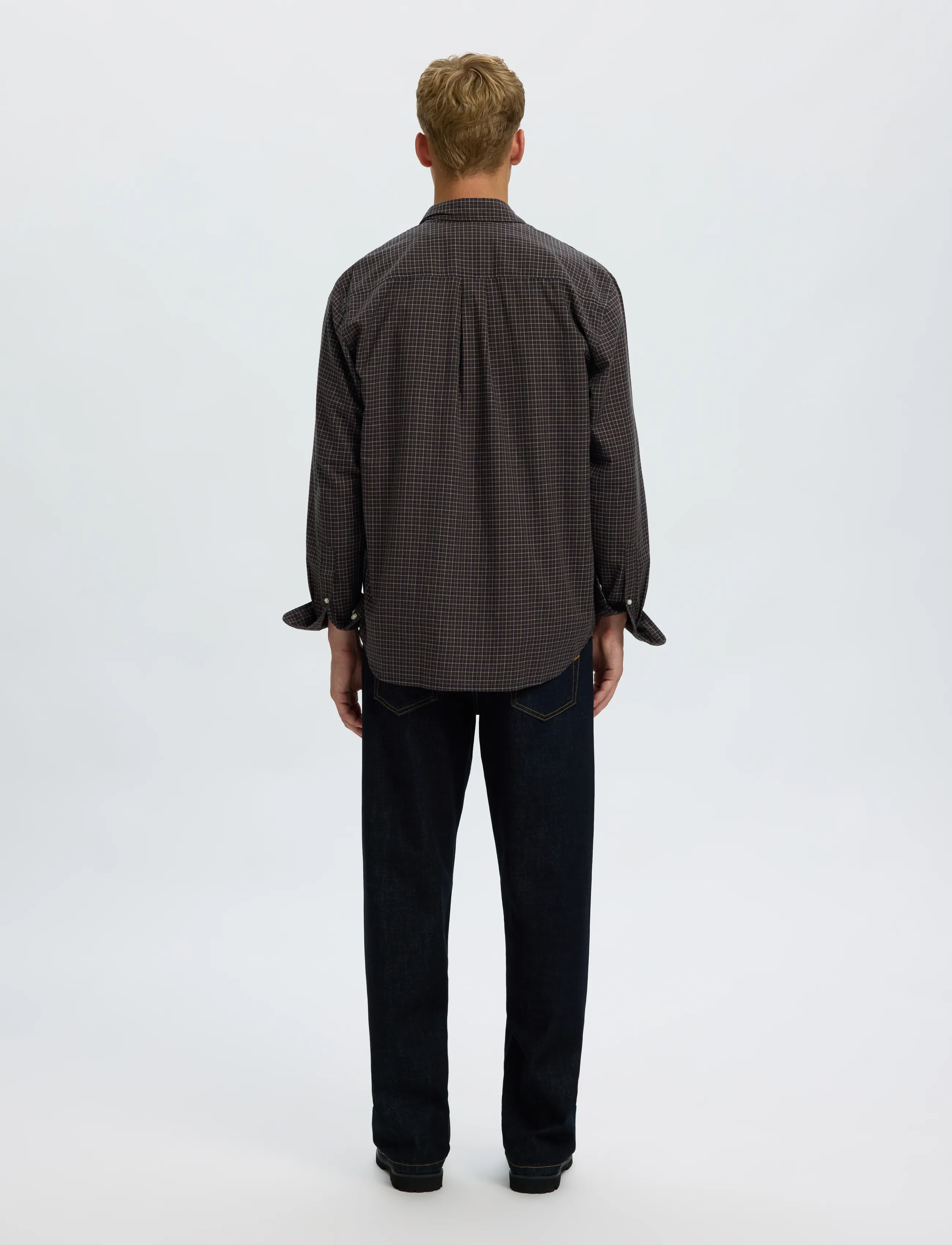 Selected - SLMREGCOLE JAY MELANGE LS SHIRT NOOS - mustriga särgid - dark sapphire - 2
