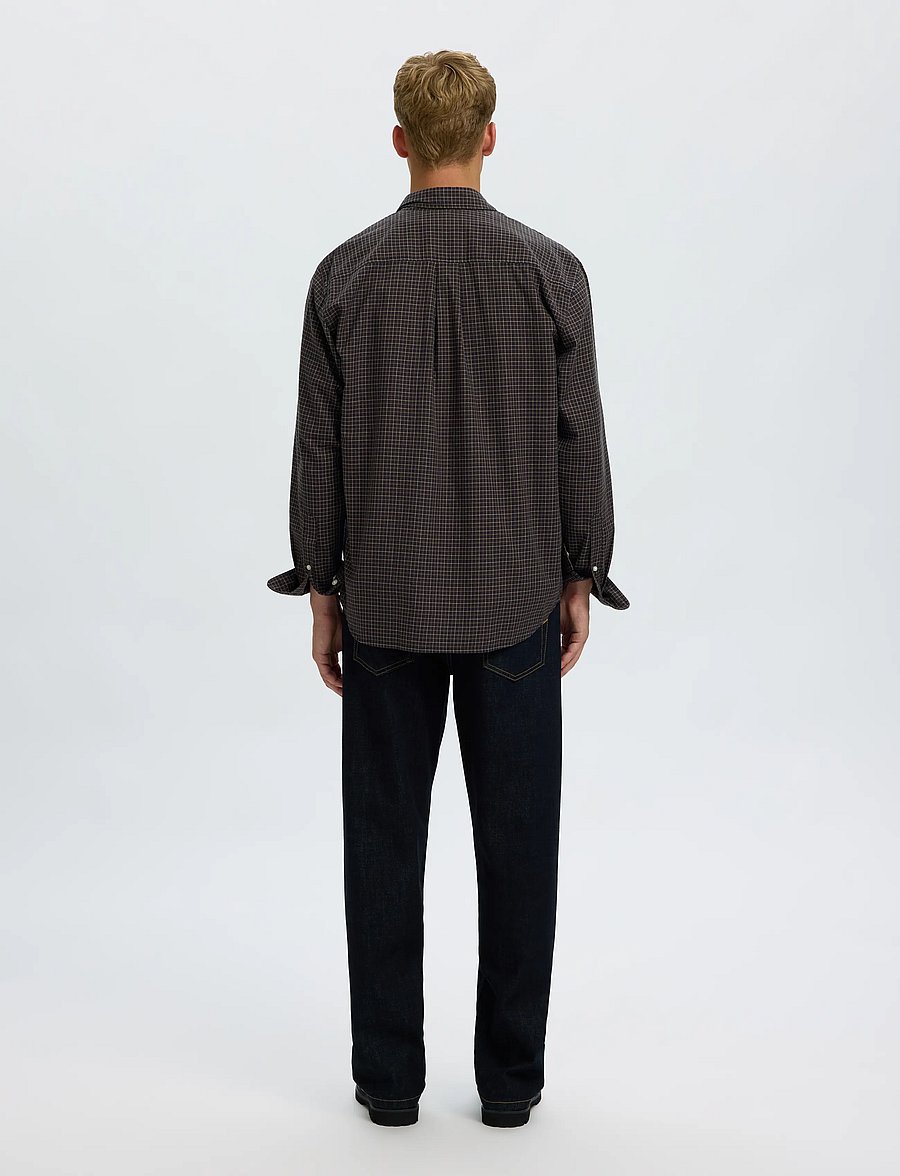 Selected - SLMREGCOLE JAY MELANGE LS SHIRT NOOS - mustriga särgid - dark sapphire - 2