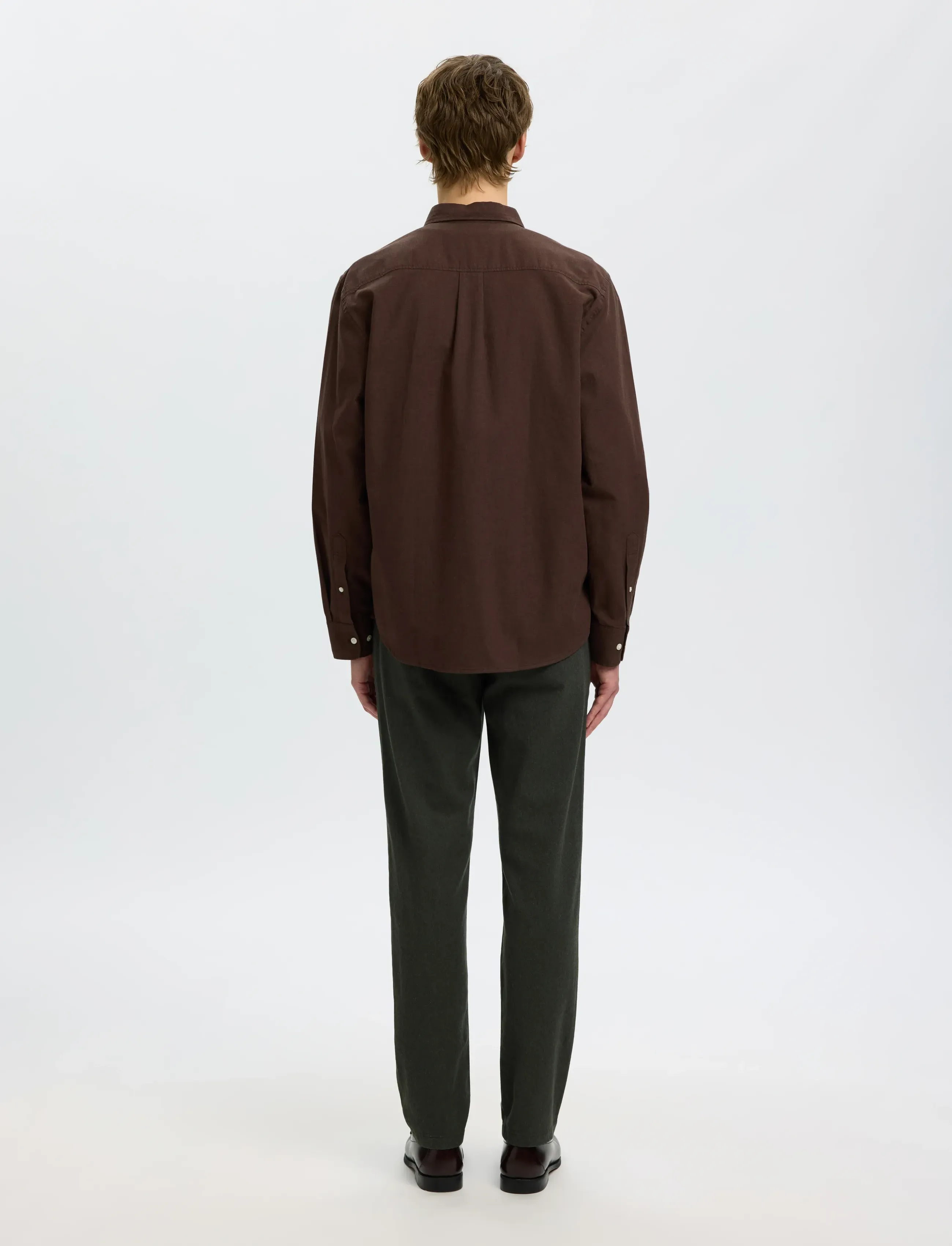 Selected - SLMREGCOLE JAY MELANGE LS SHIRT NOOS - mønstrede skjorter - delicioso - 2