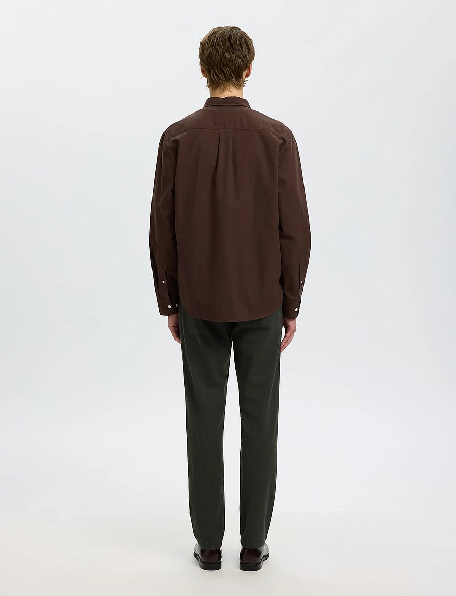 Selected - SLMREGCOLE JAY MELANGE LS SHIRT NOOS - mønstrede skjorter - delicioso - 2