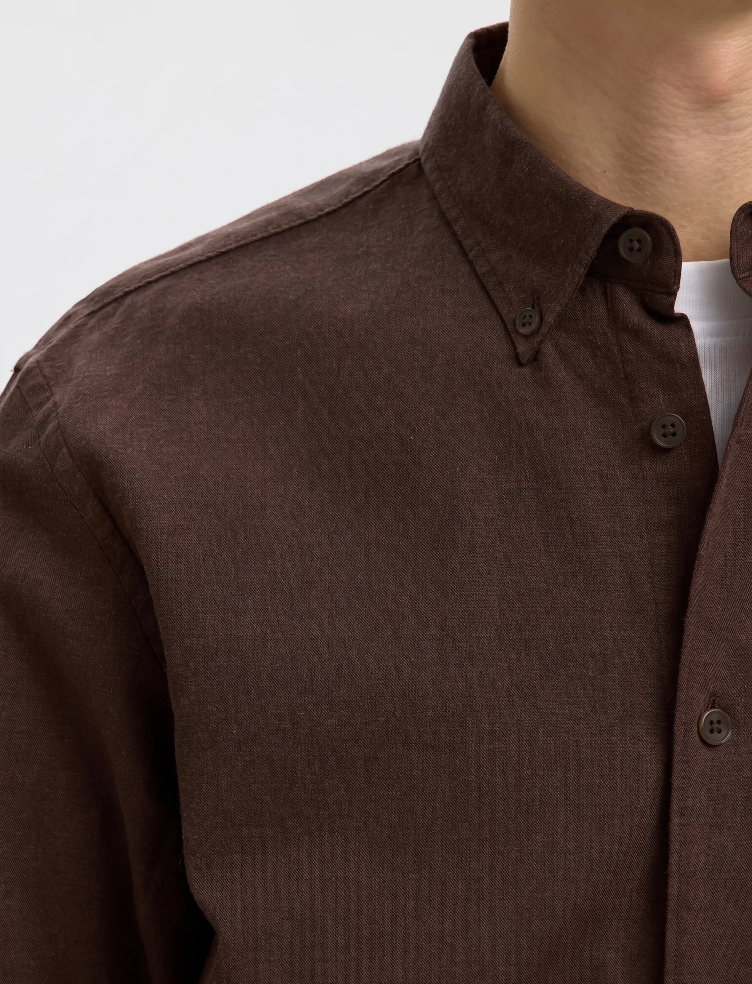 Selected - SLMCOLE-JAY REG MELANGE LS SHIRT NOOS - pattern shirts - delicioso - 4