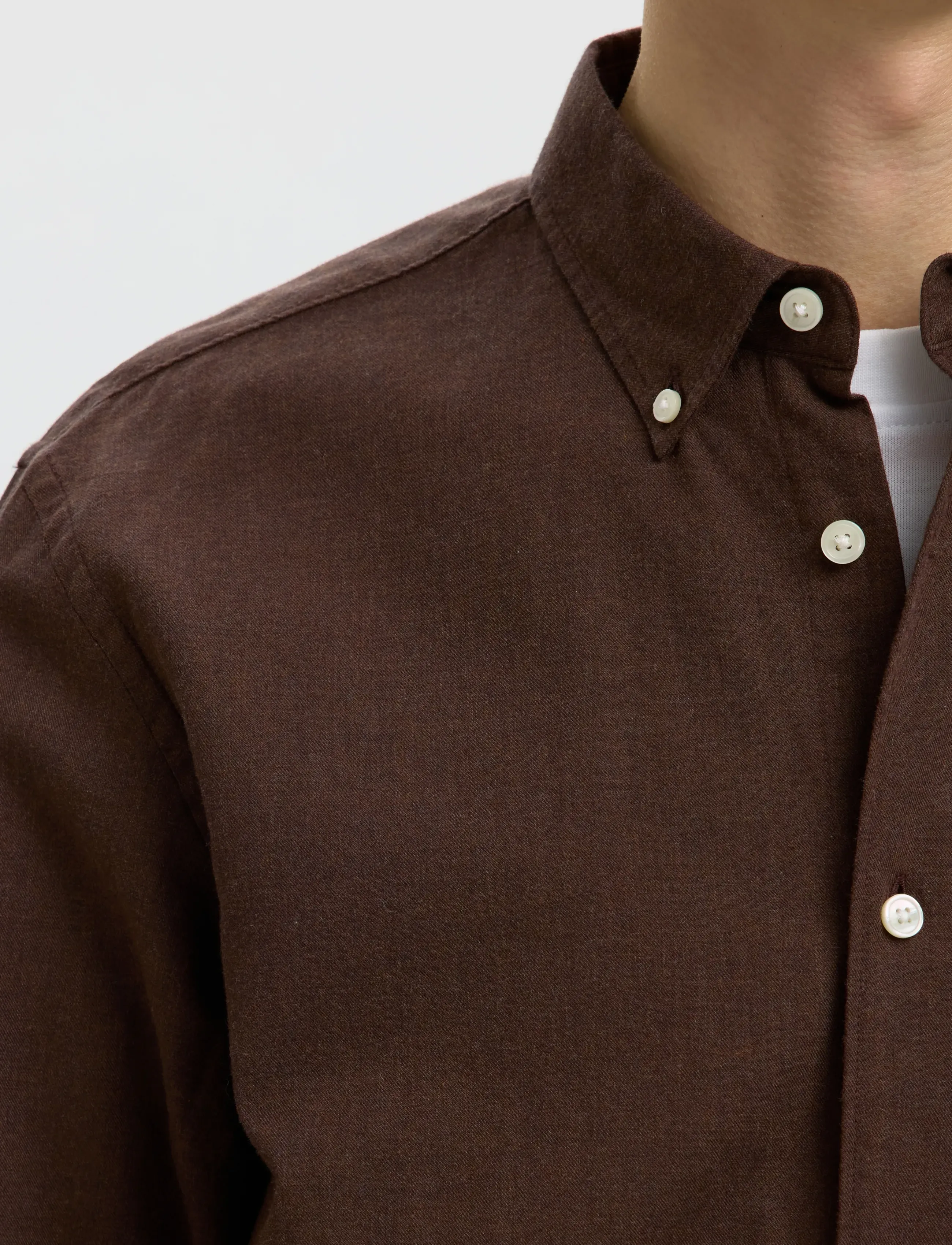 Selected - SLMREGCOLE JAY MELANGE LS SHIRT NOOS - mønstrede skjorter - delicioso - 4