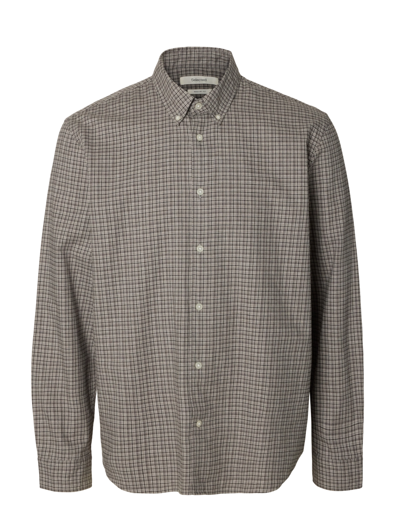 Selected - SLMREGCOLE JAY MELANGE LS SHIRT NOOS - mustriga särgid - paloma - 1
