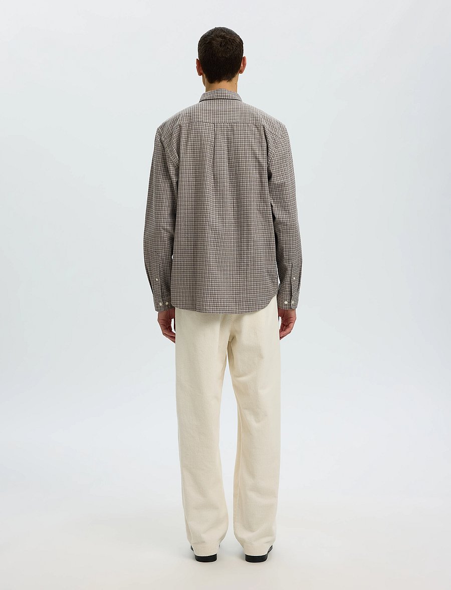 Selected - SLMREGCOLE JAY MELANGE LS SHIRT NOOS - mustriga särgid - paloma - 2