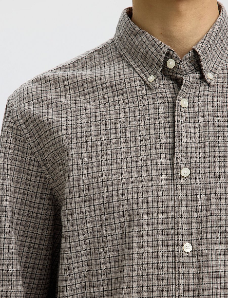 Selected - SLMREGCOLE JAY MELANGE LS SHIRT NOOS - mustriga särgid - paloma - 4