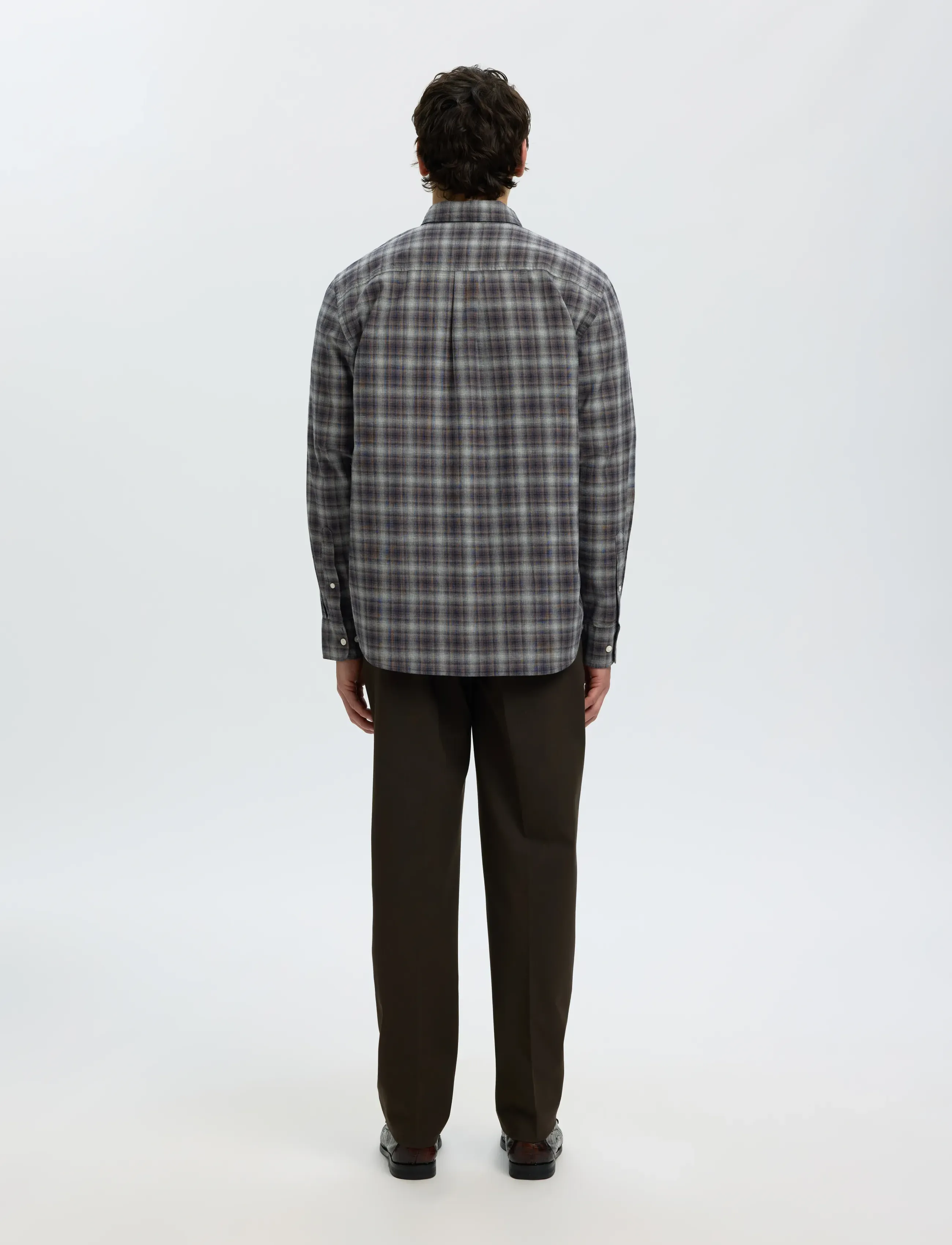 Selected - SLMREGCOLE JAY MELANGE LS SHIRT NOOS - mønstrede skjorter - sky captain - 2
