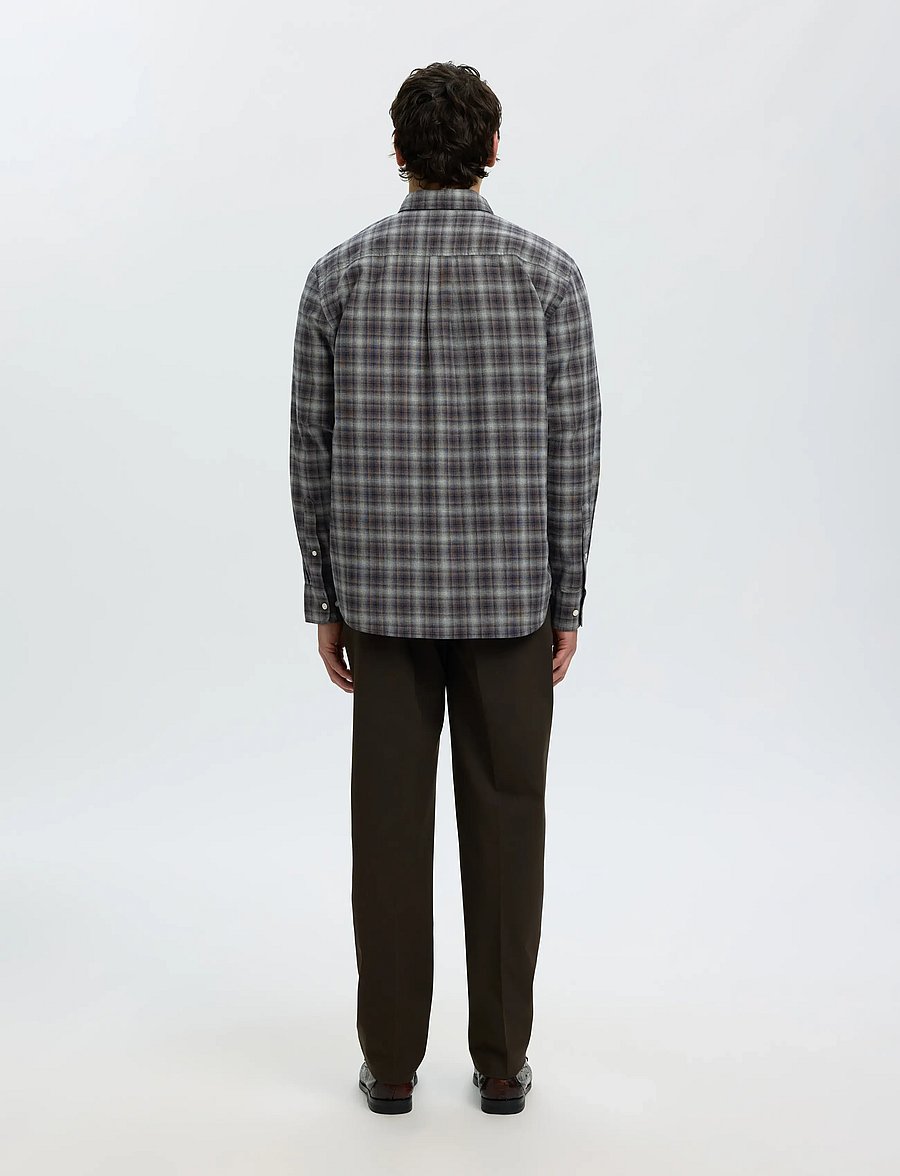 Selected - SLMREGCOLE JAY MELANGE LS SHIRT NOOS - mønstrede skjorter - sky captain - 2