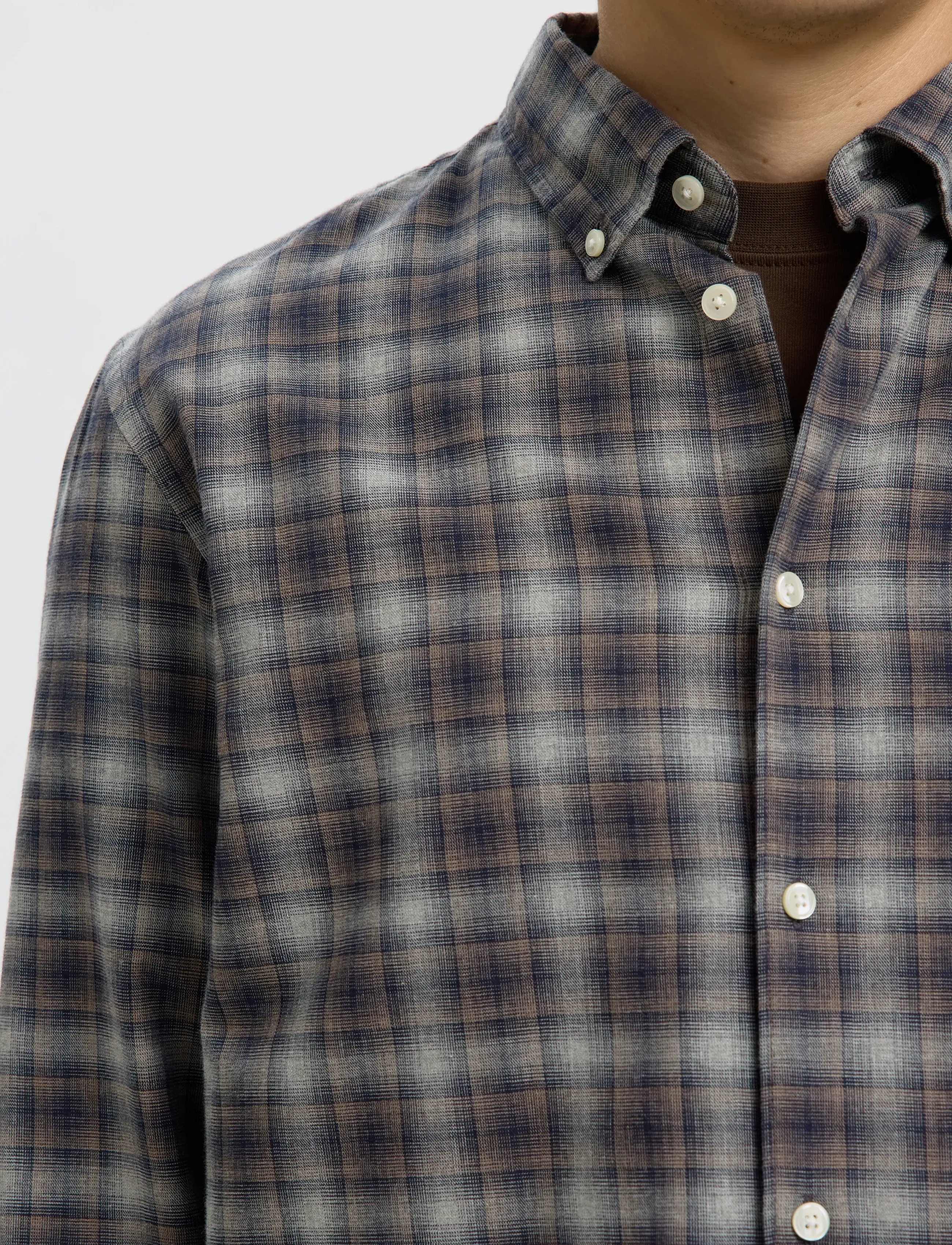 Selected - SLMREGCOLE JAY MELANGE LS SHIRT NOOS - mønstrede skjorter - sky captain - 4