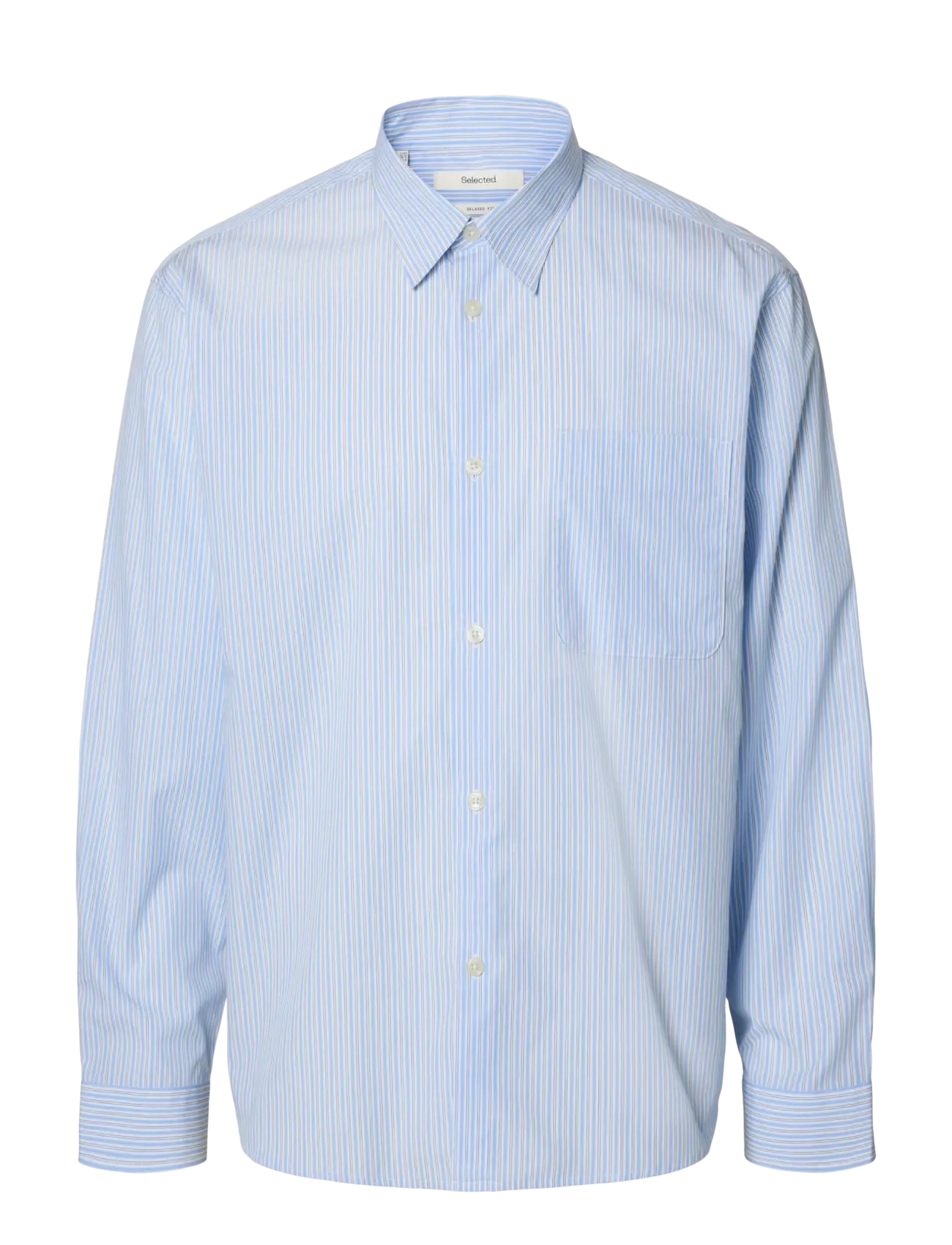 SELECTED Slmrlxsander Isak Poplin Ls Shirt Noos Blau - XXL - Herren