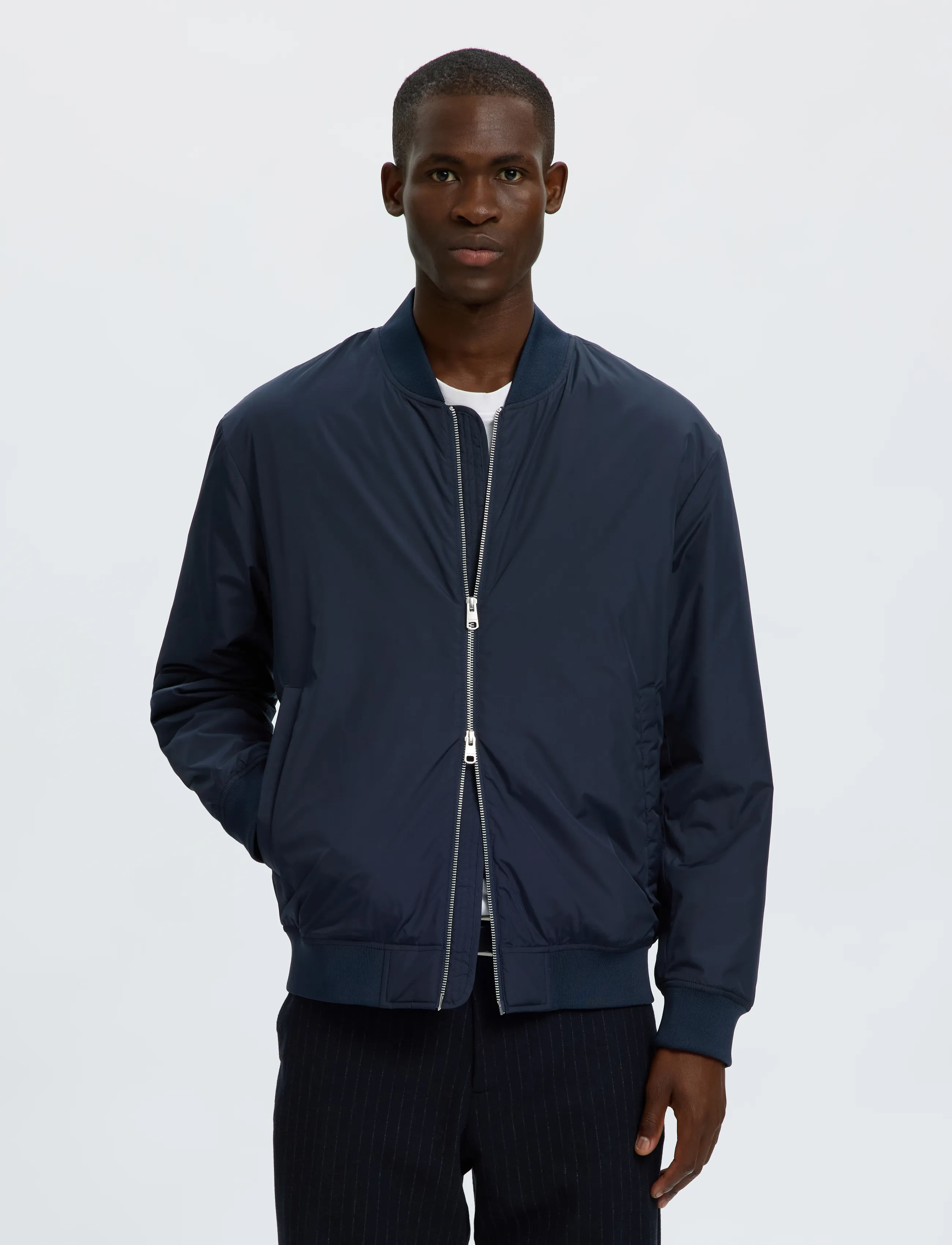 Selected SLMCHARLES BOMBER JKT NOOS - Jacken & Mäntel - SKY CAPTAIN / navy