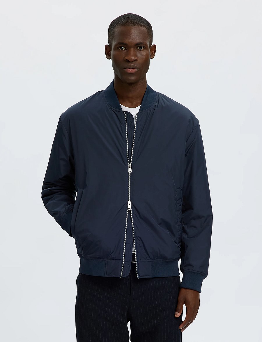 Selected - SLMCHARLES BOMBER JKT NOOS - sky captain - 0