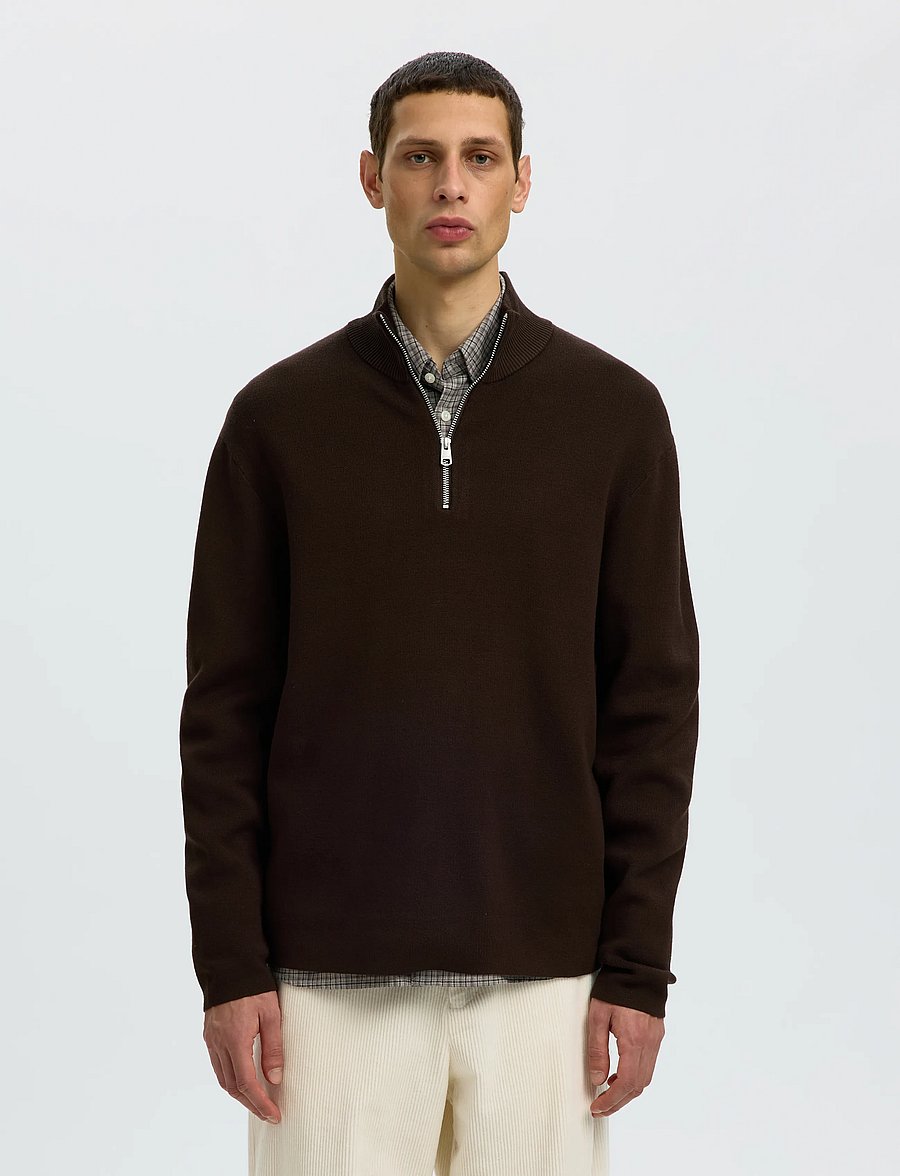 Selected - SLMTELLER FN HALF ZIP NOOS - pullover mit halbem reißverschluss - delicioso - 0