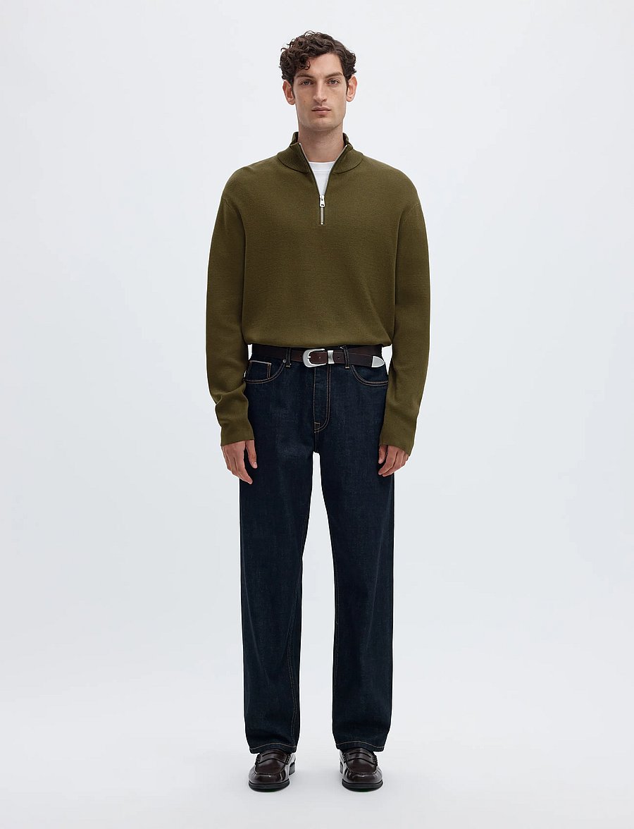 Selected - SLMTELLER FN HALF ZIP NOOS - pullover mit halbem reißverschluss - kalamata - 3