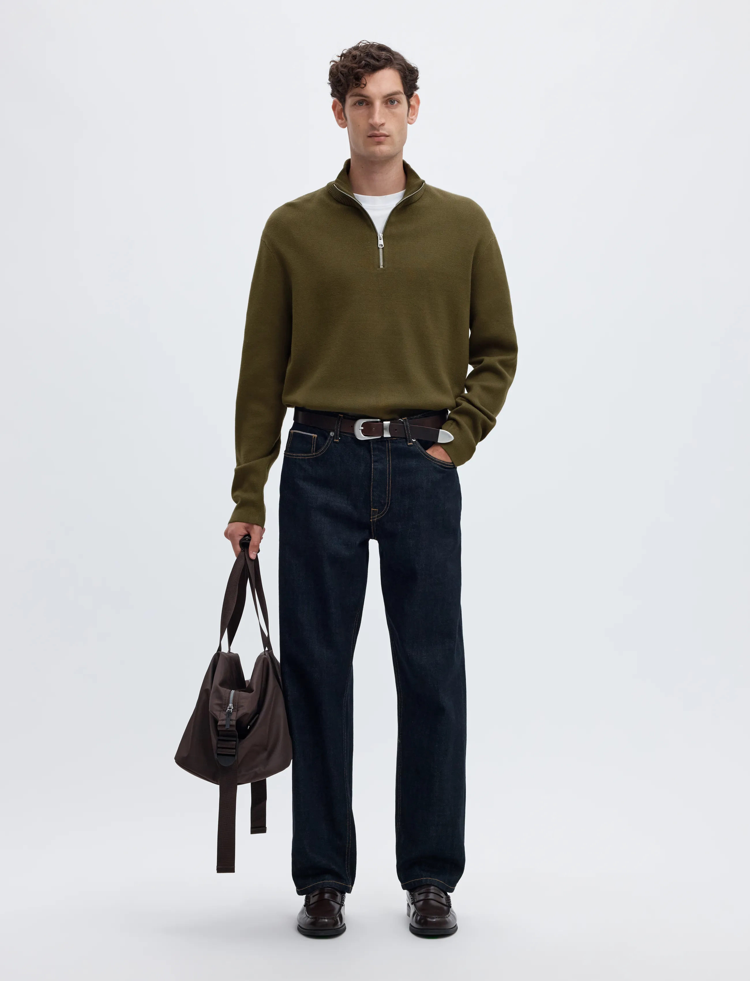 Selected - SLMTELLER FN HALF ZIP NOOS - half zip-tröjor - kalamata - 5
