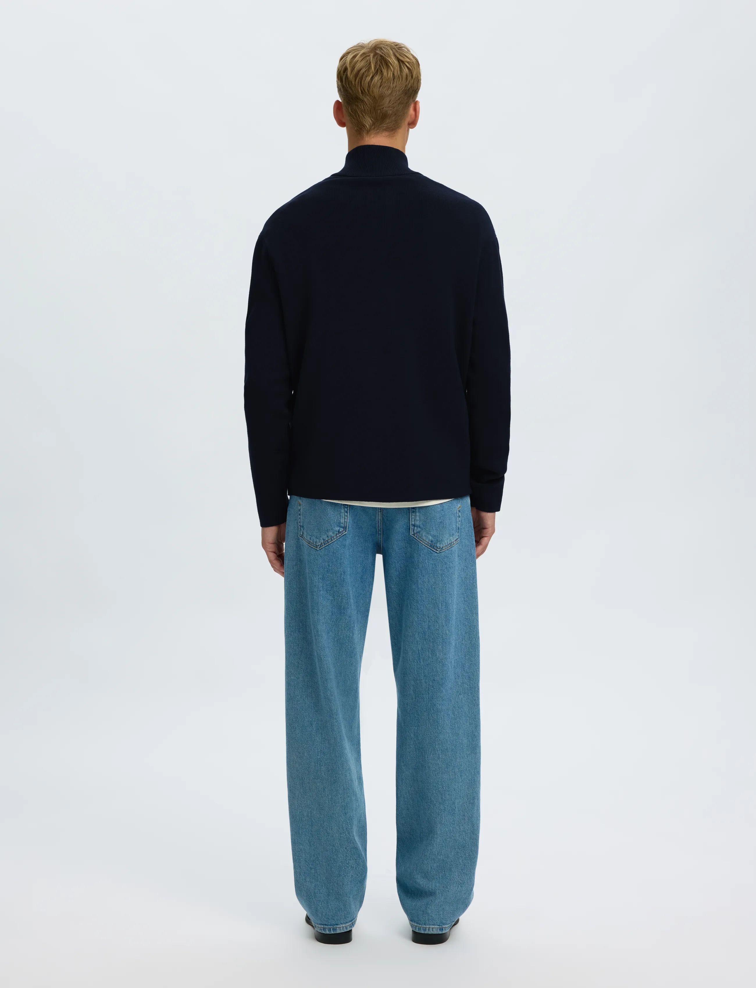 Selected - SLMTELLER FN HALF ZIP NOOS - pullover mit halbem reißverschluss - sky captain - 2