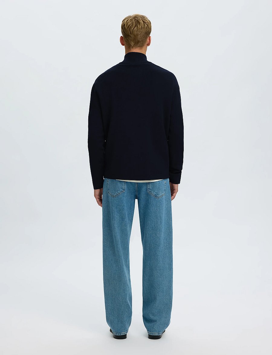 Selected - SLMTELLER FN HALF ZIP NOOS - pullover mit halbem reißverschluss - sky captain - 2