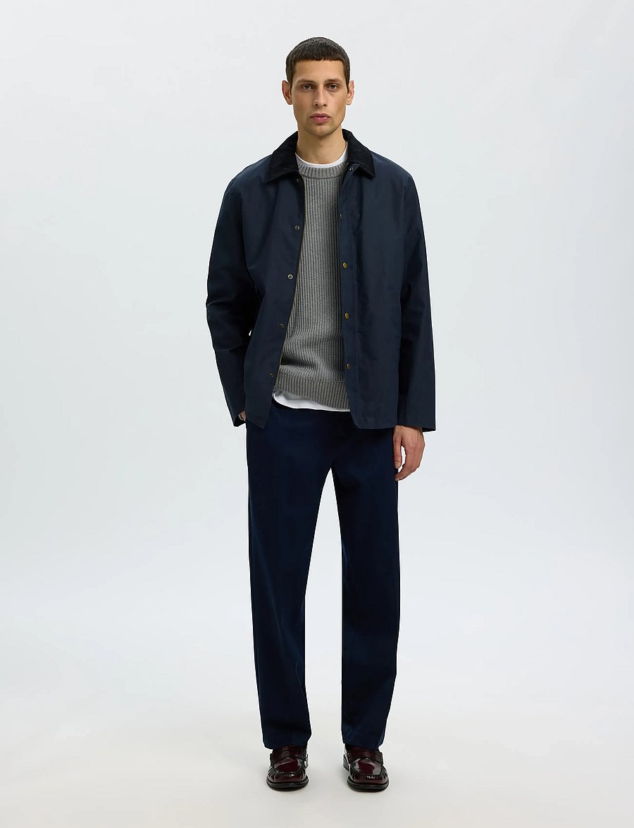 Selected - SLMBRAUN KNIT RIB CREW NECK NOOS - rundhals - medium grey melange - 5