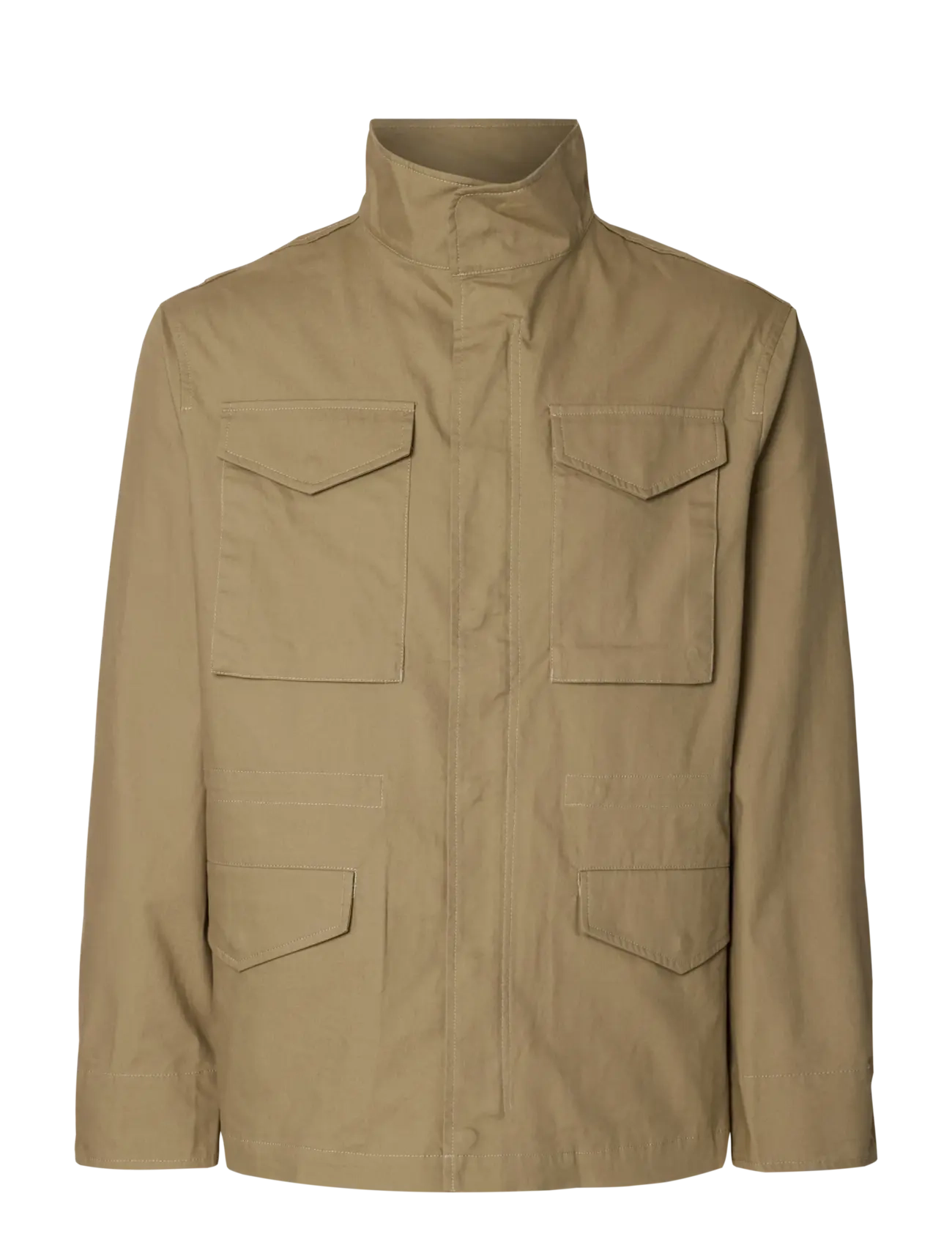 Selected Slhjeremy Field Jacket, M, Jackets, Khakigrün - Light Männerswear