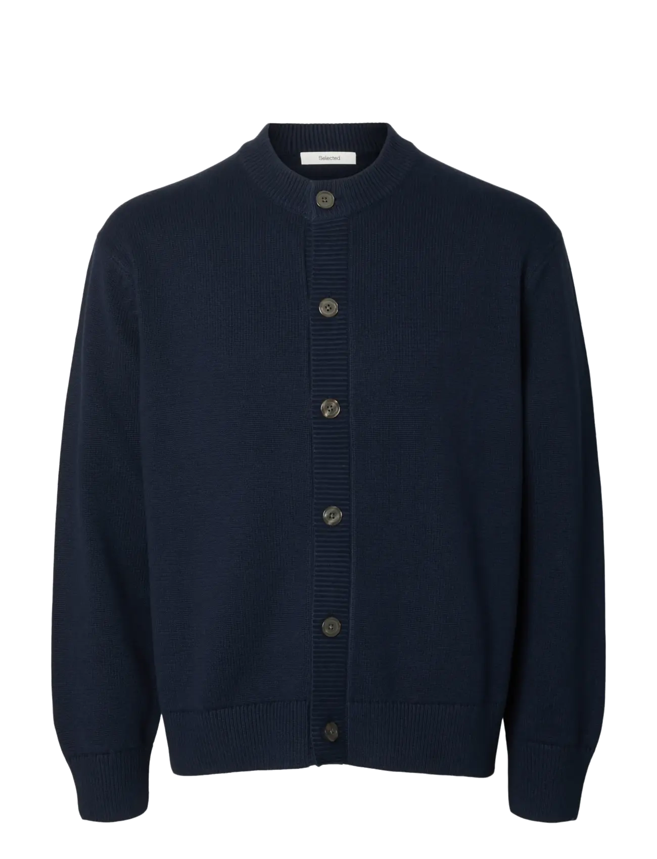 Selected - SLMBRAUN LS KNIT O-NECK CARDIGAN - cardigans - sky captain - 1
