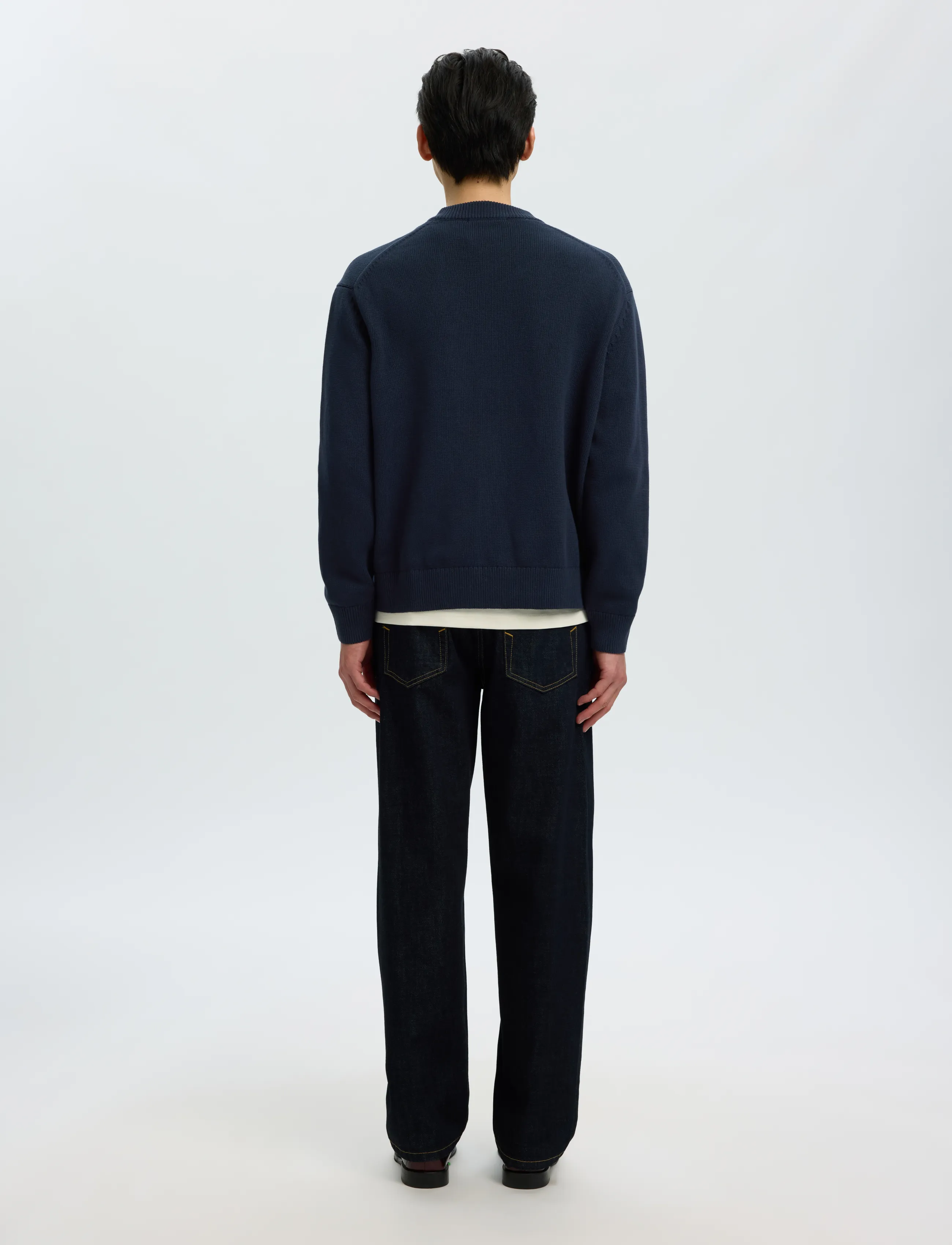 Selected - SLMBRAUN LS KNIT O-NECK CARDIGAN - cardigans - sky captain - 2